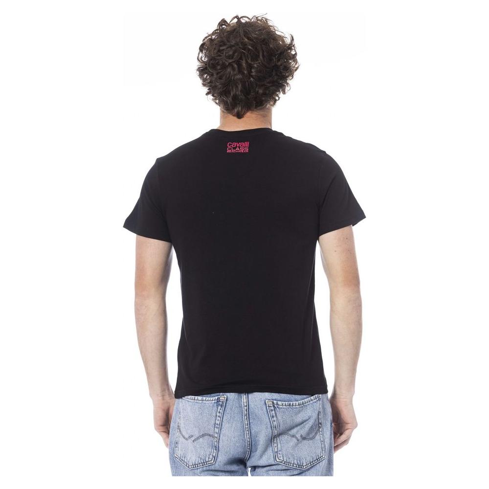 Black Cotton Men T-Shirt