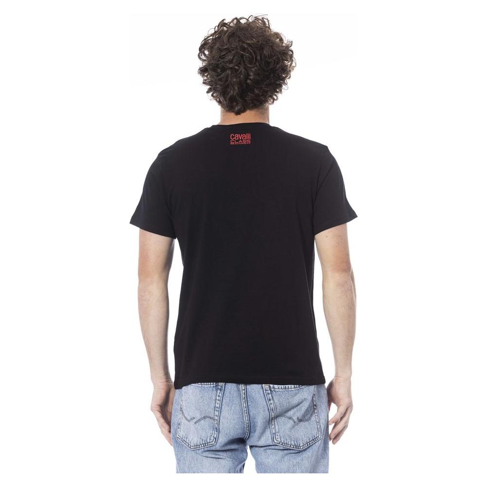 Black Cotton Men T-Shirt