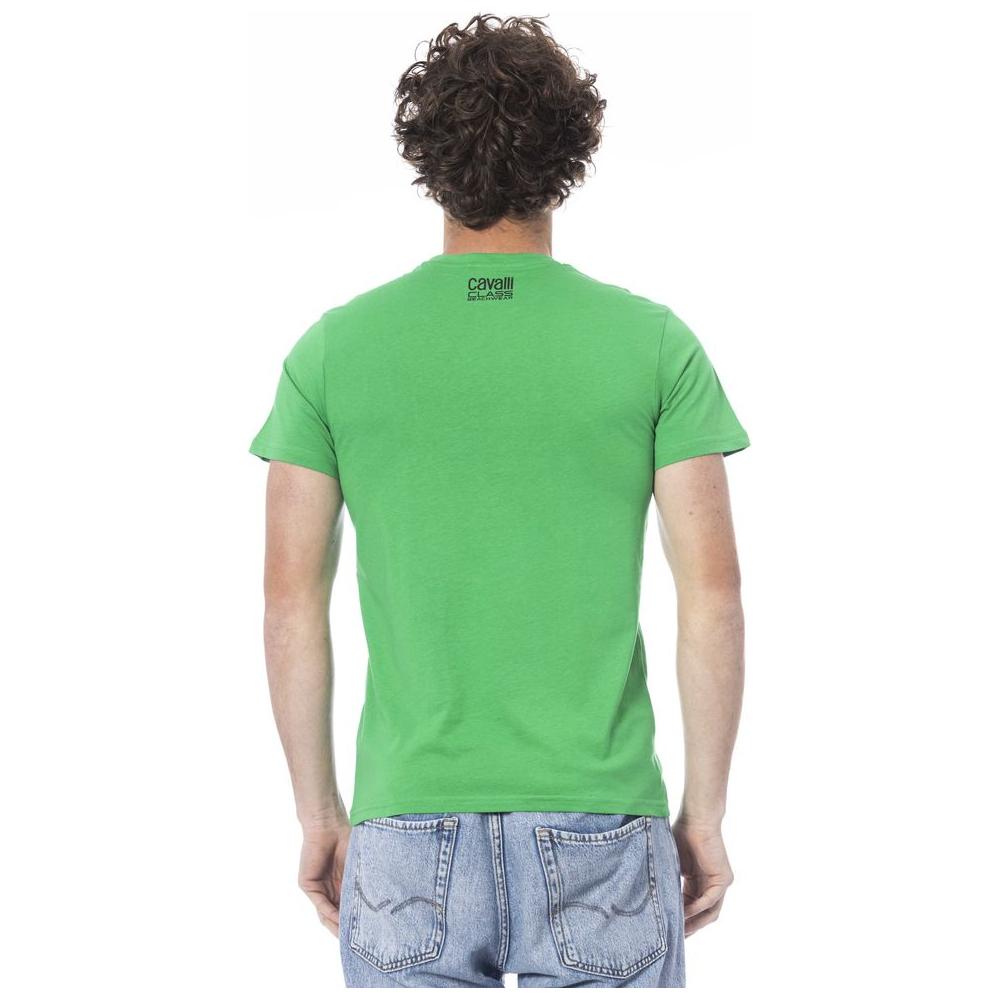 Green Cotton Men T-Shirt