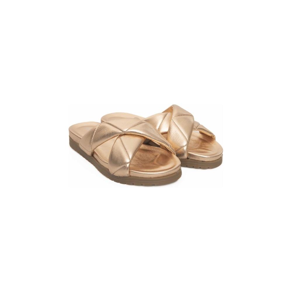 Beige Sheepskin Women Sandal