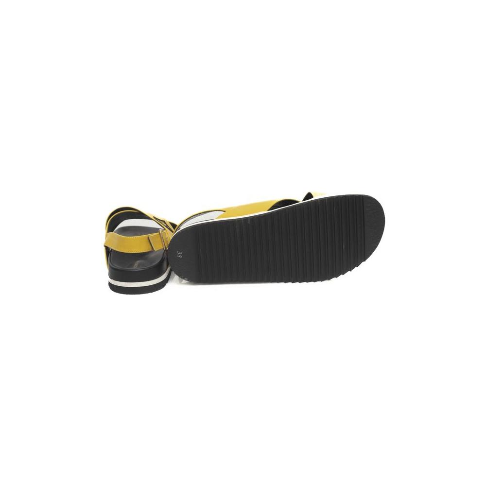 Yellow Leather Women Sandal