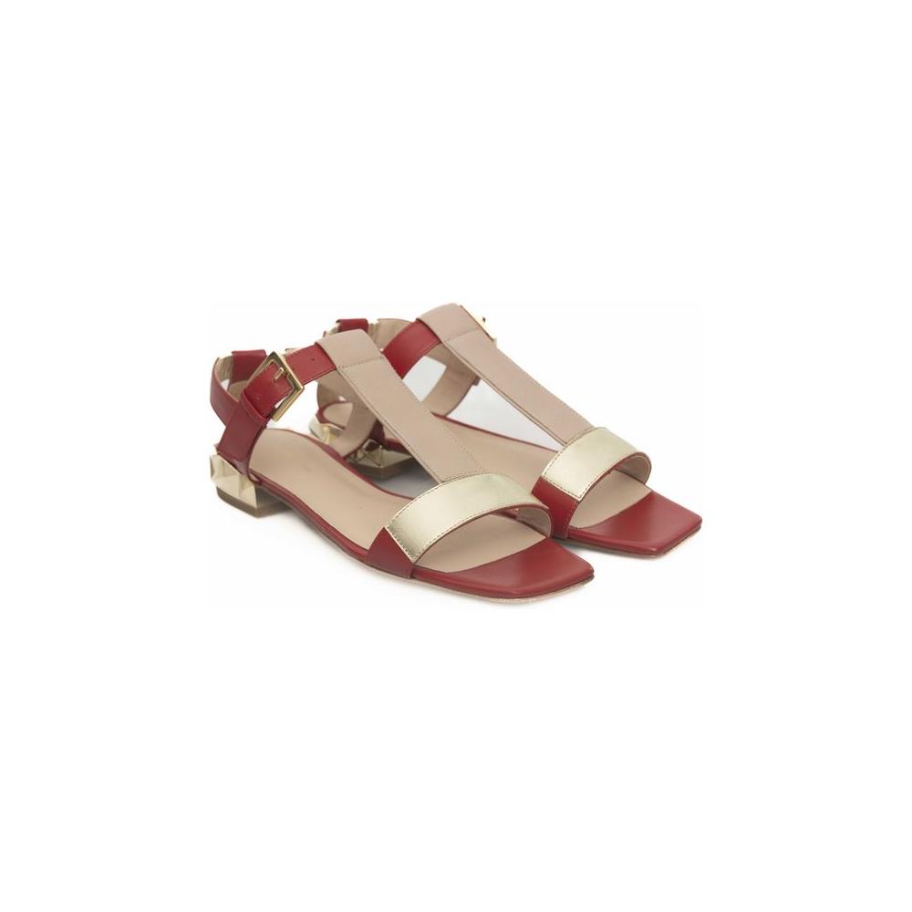 Red Goat Leather Women Sandal