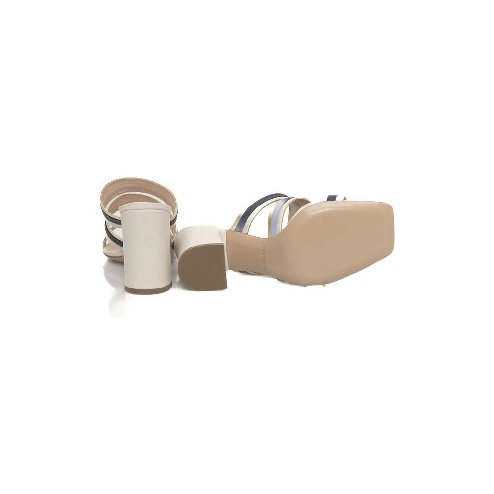 White Goat Leather Women Sandal