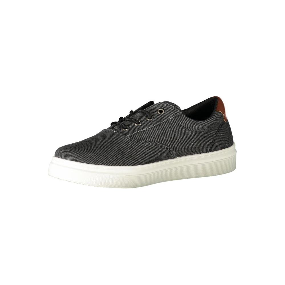 Black Polyester Sneaker