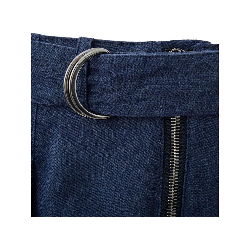 Elegant Linen Blue Trousers for Men