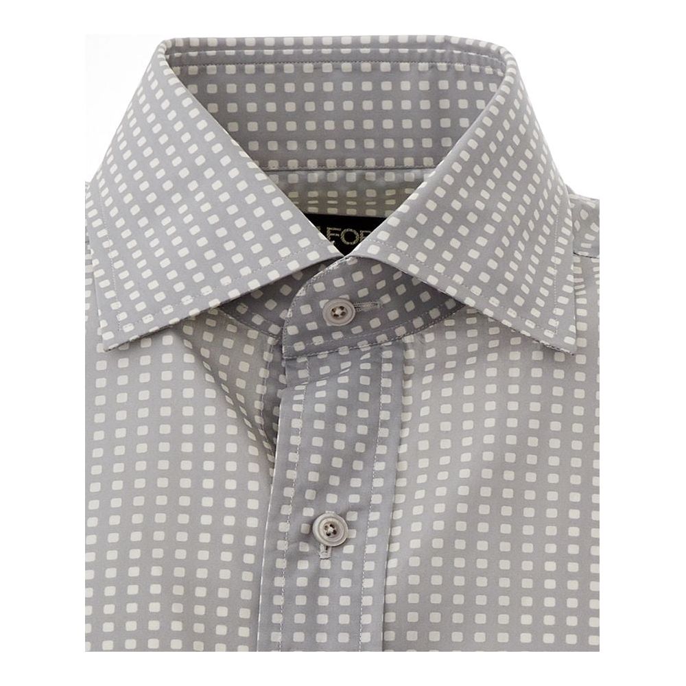 Elegant Cotton Gray Shirt for Men