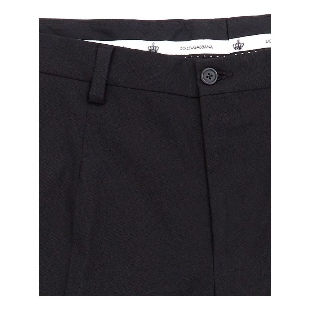 Elegant Black Cotton Pants for Men