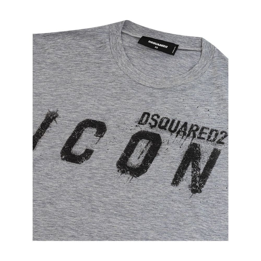 Sleek Gray Cotton Tee for Stylish Men