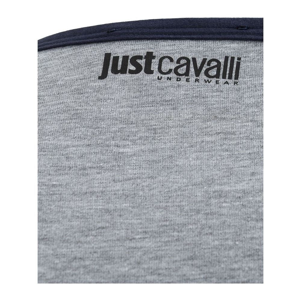 Elegant Gray Cotton Tee for Men