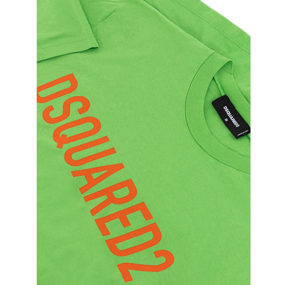 Electric Green Cotton Tee for Men