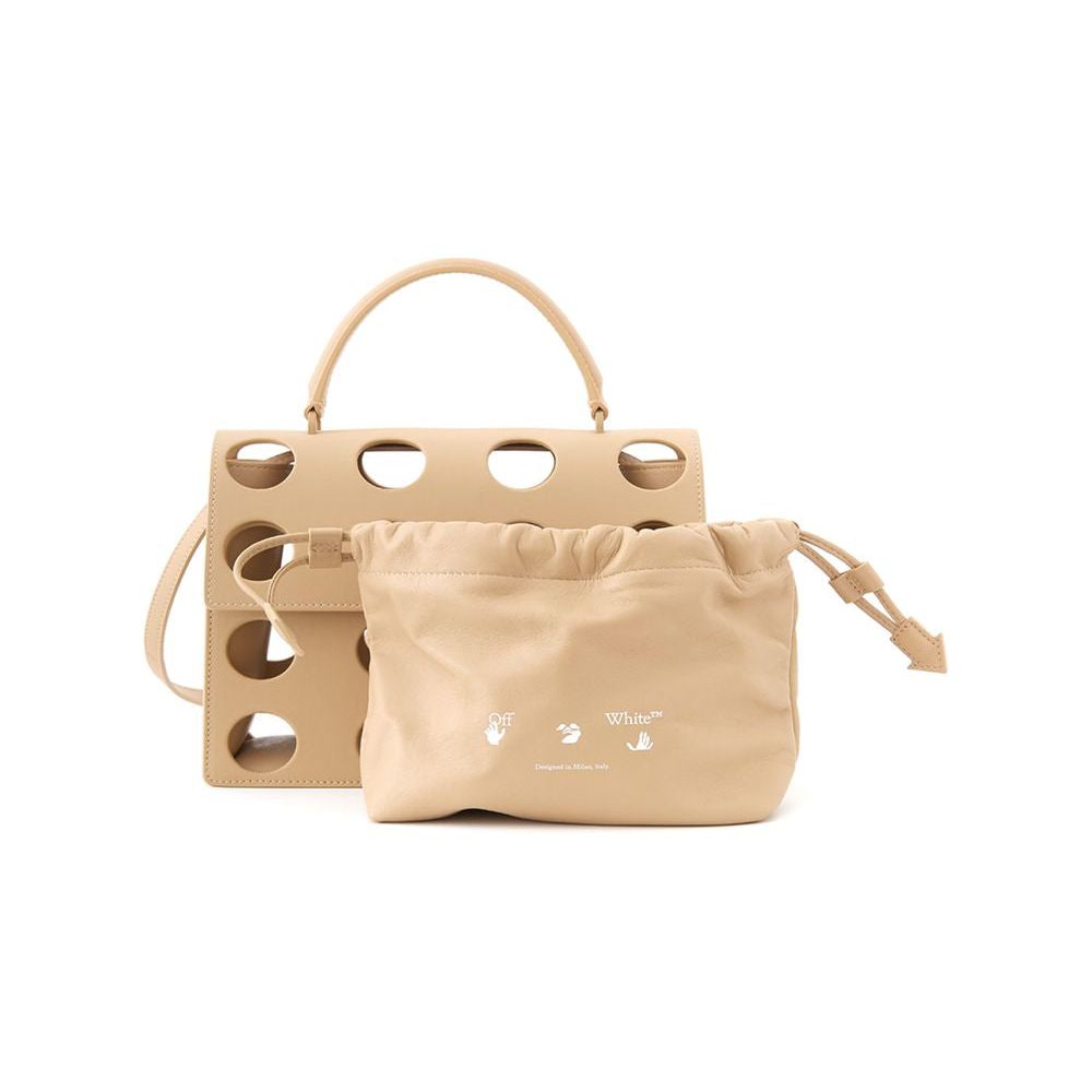 Chic Beige Leather Handbag for Sophisticated Style