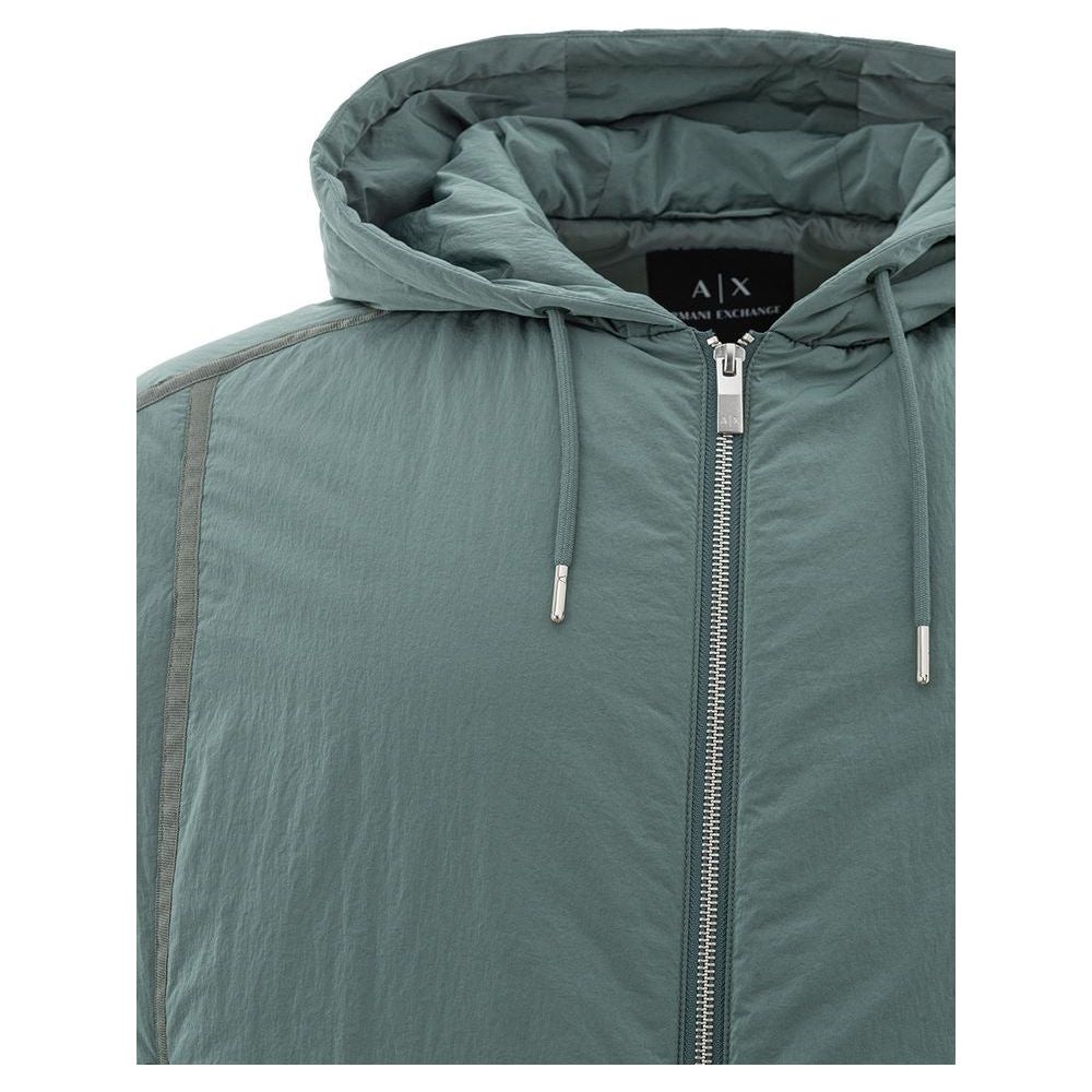 Chic Green Polyamide Men's Jacket