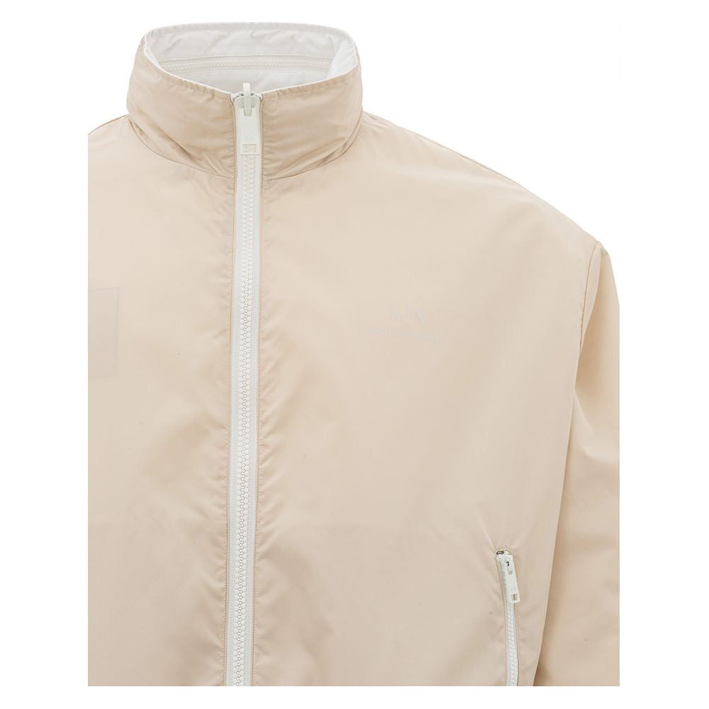 Beige Polyamide Jacket for the Modern Man