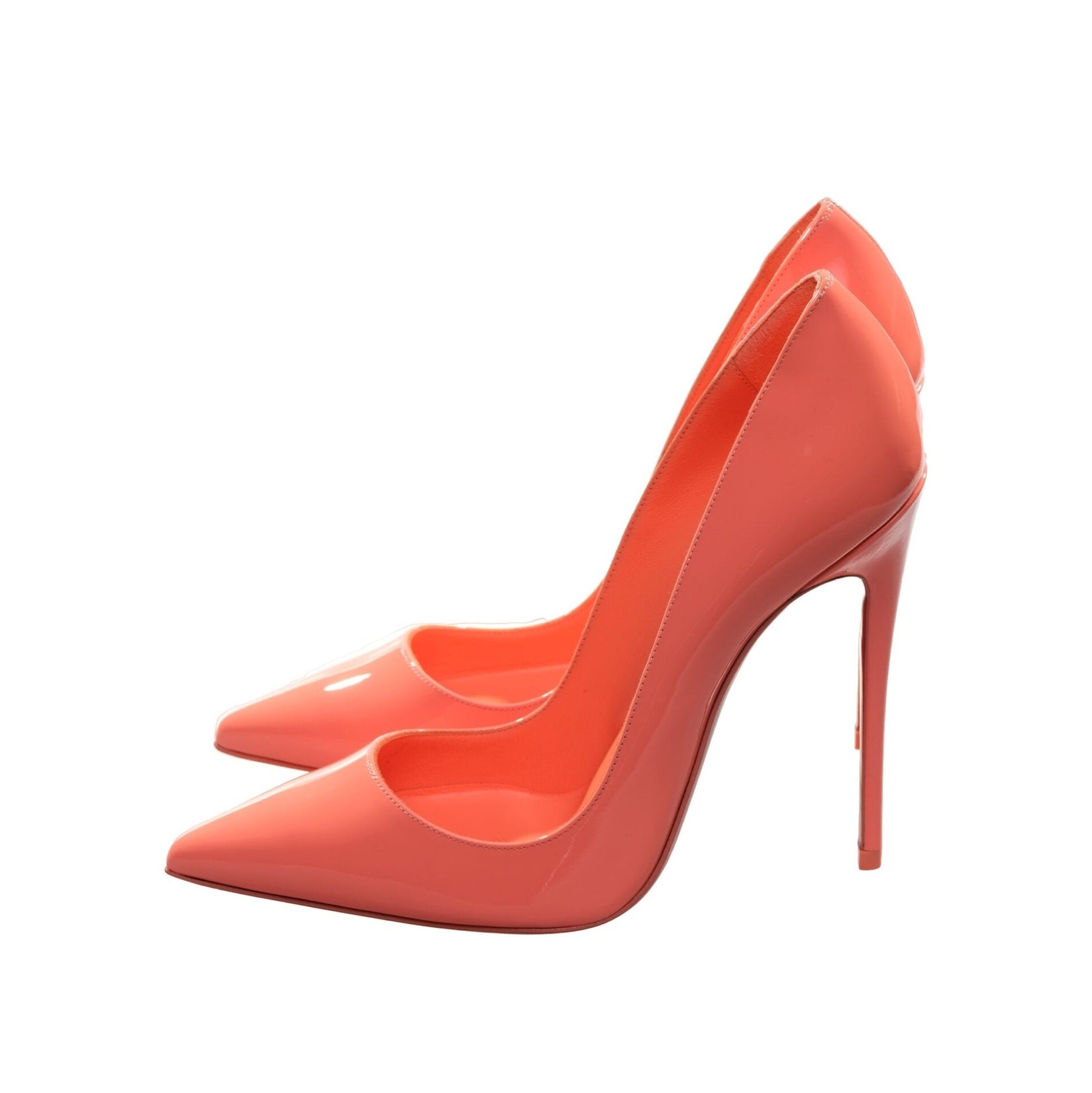 So Kate 120 Orange Patent Leather High Heel Pumps