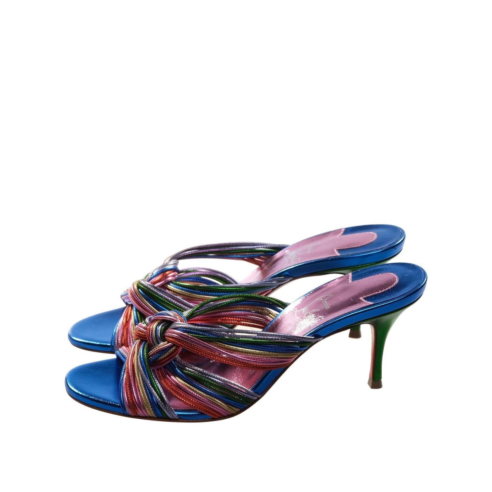 Multitaski 70 Multicolour Leather Kitten Heel Sandals