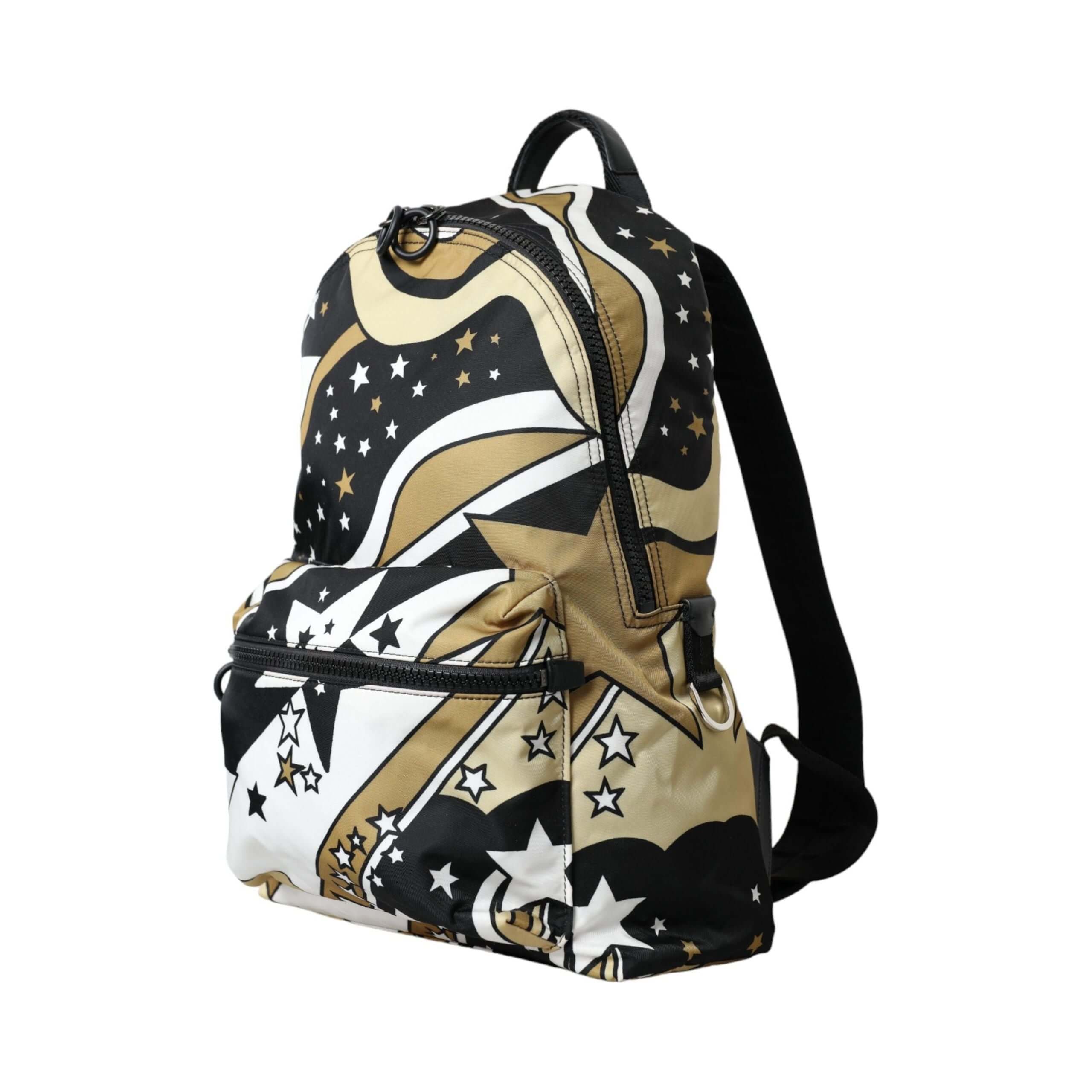 Multicolor Stripes Stars Nylon Backpack Men Bag