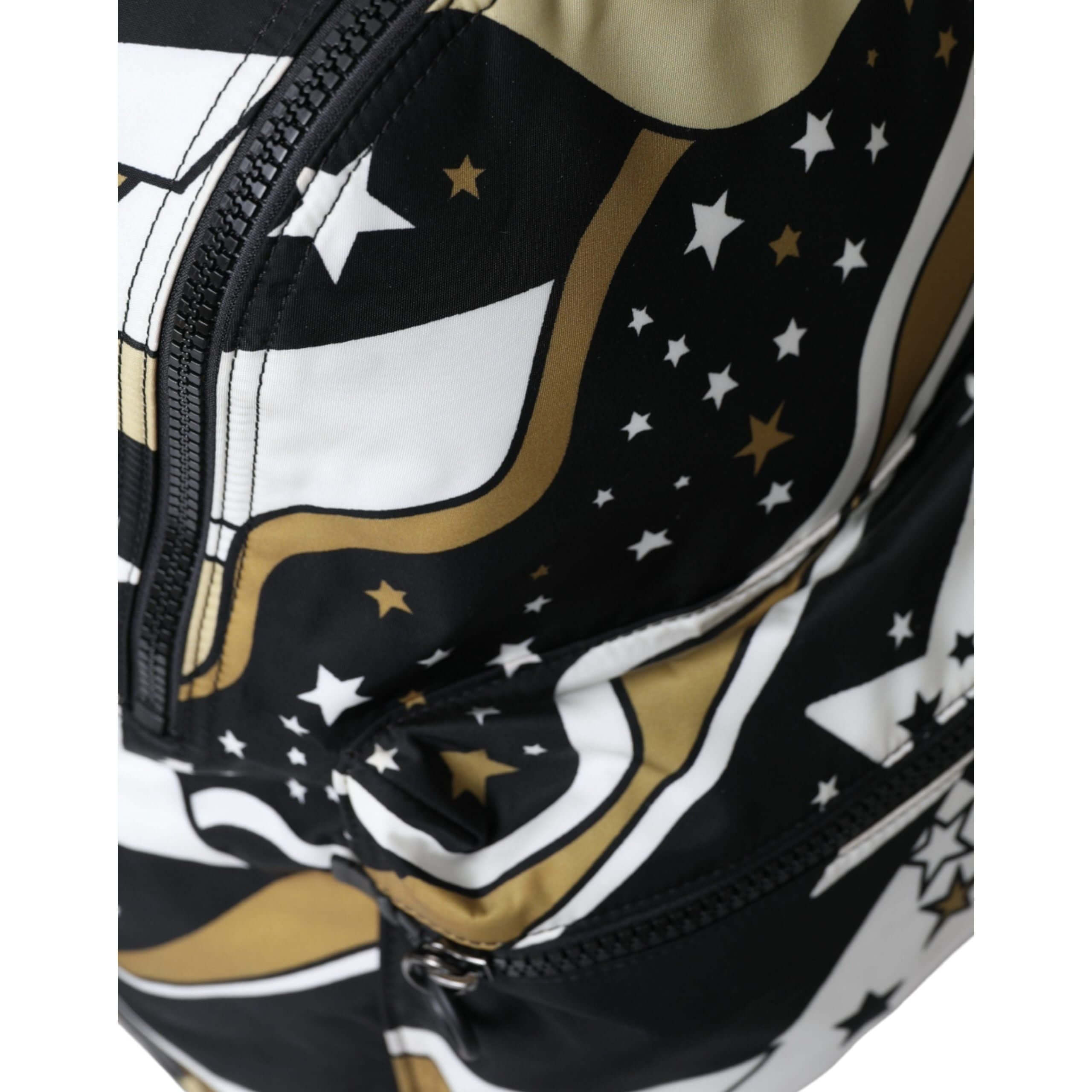 Multicolor Stripes Stars Nylon Backpack Men Bag