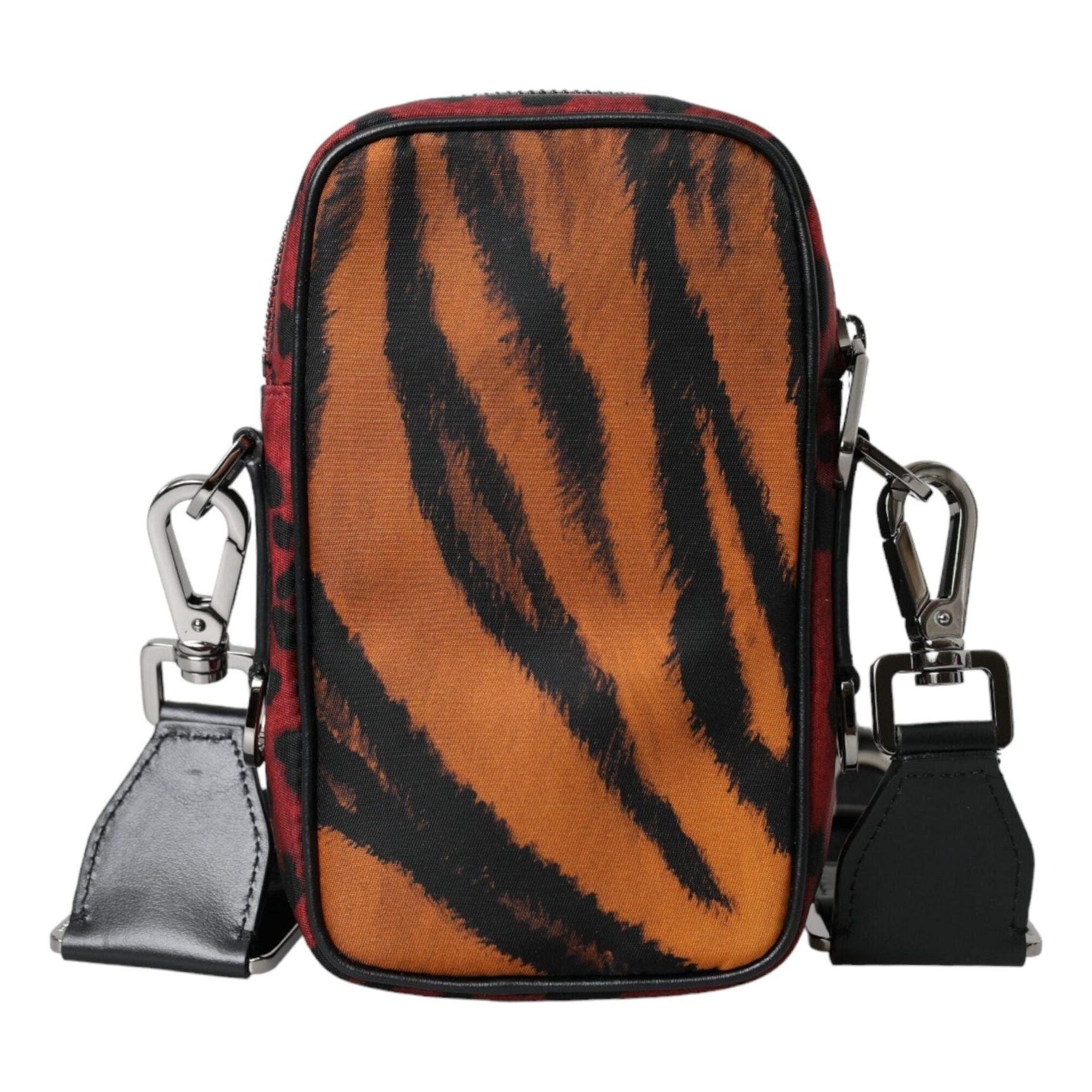 Multicolor Tiger Print Nylon Logo Cross Body Bag