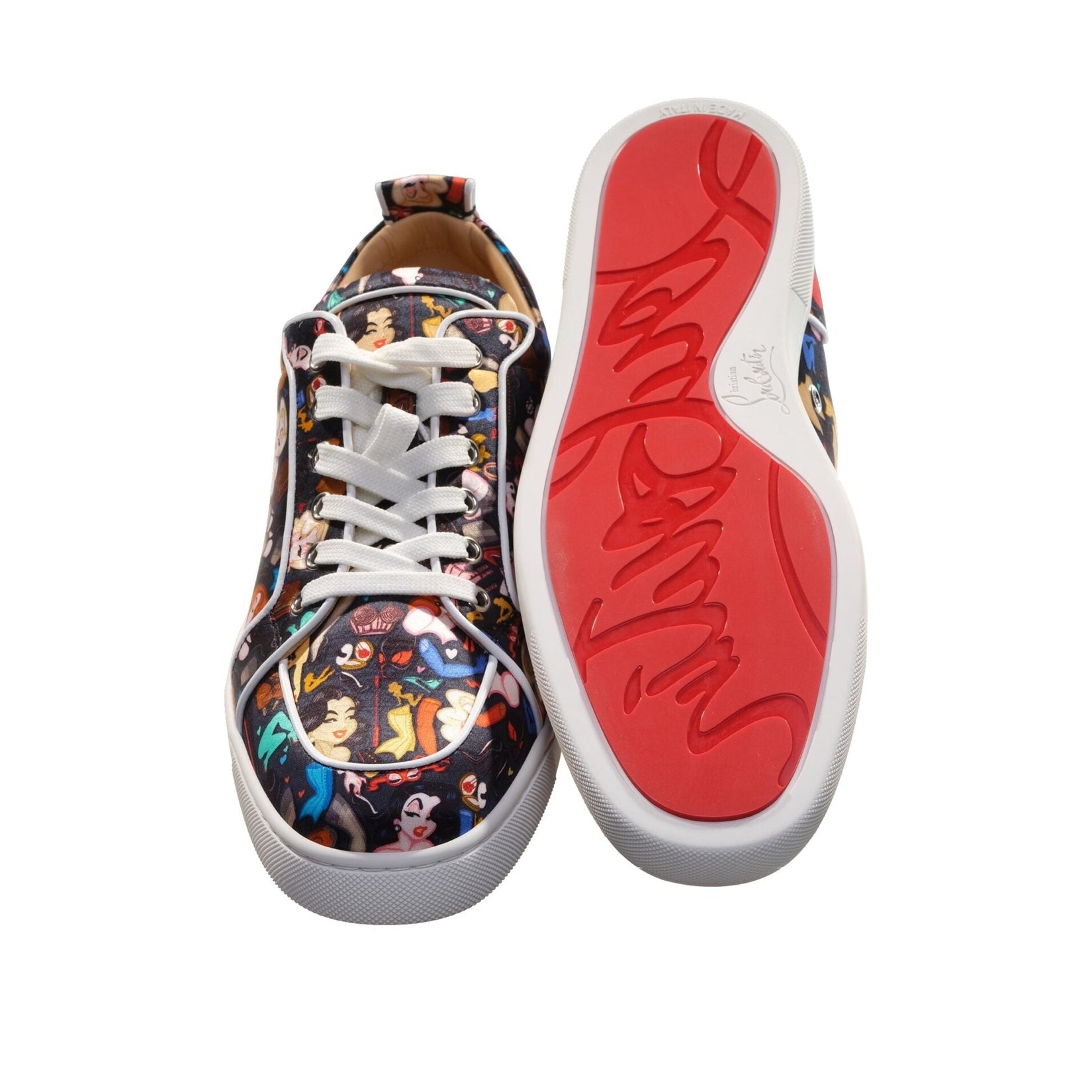 Rantulow Orlato Flat Crepe Satin Multicolour Limited Edition Dr Bored Print Sneakers