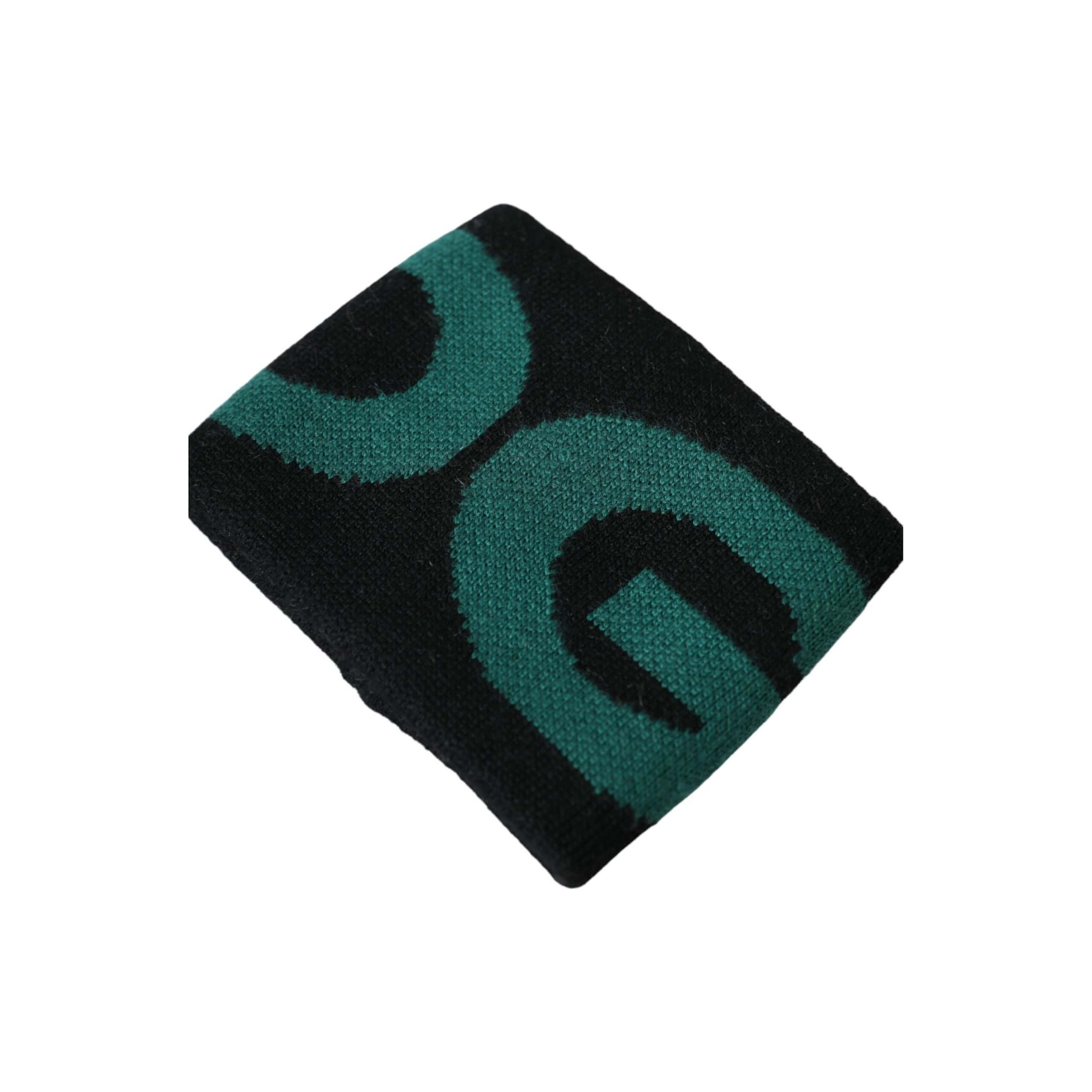 Black Green Wool Logo #DGMILLENNIALS Wristband