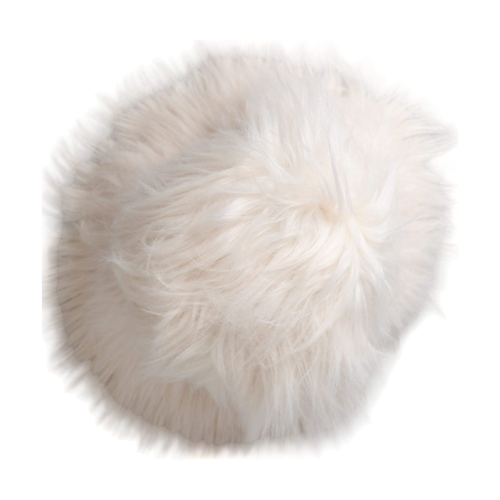 White Acrylic Fur Womens Bucket Hat