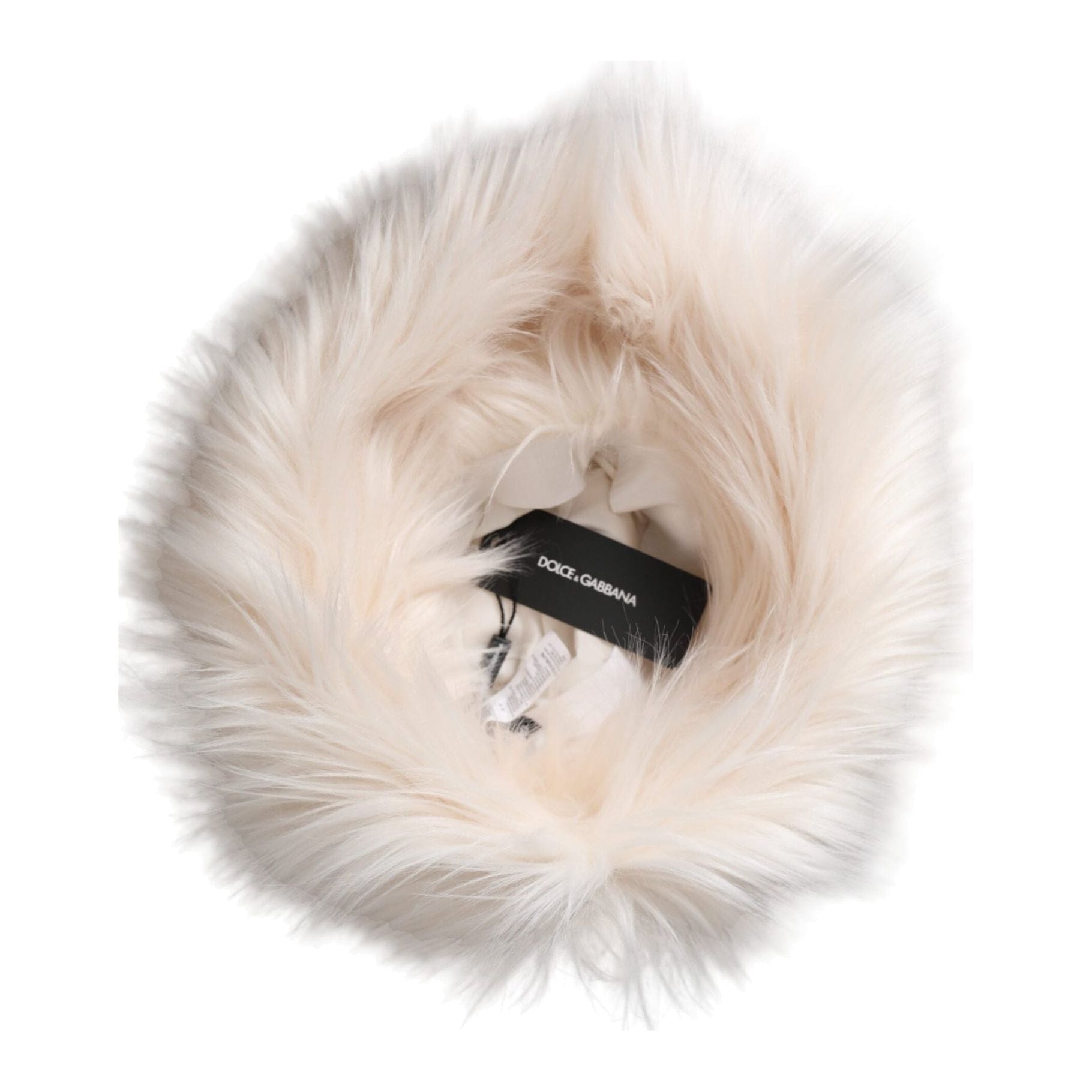 White Acrylic Fur Womens Bucket Hat