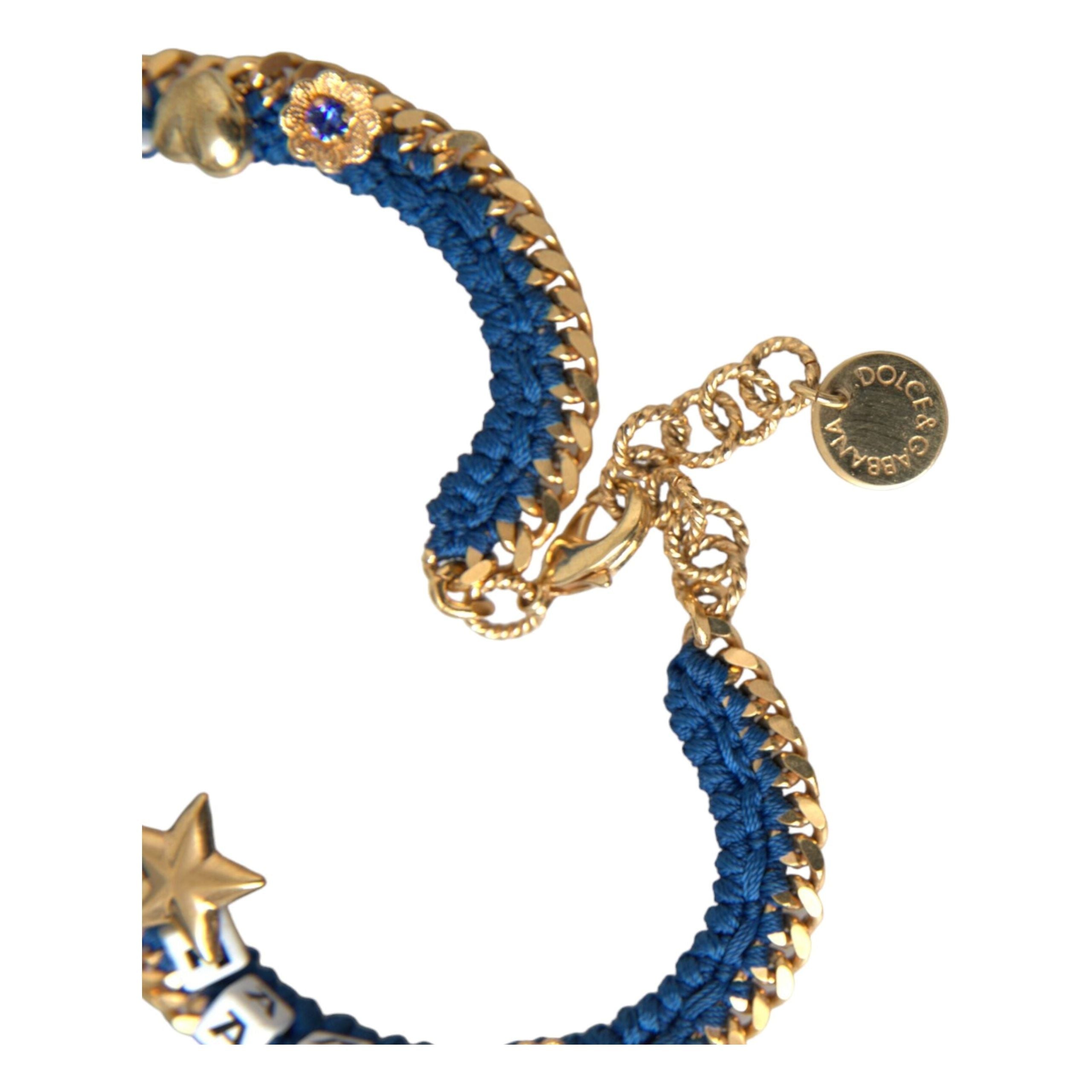 Gold Tone Brass Chain Iam The Star Bracelet