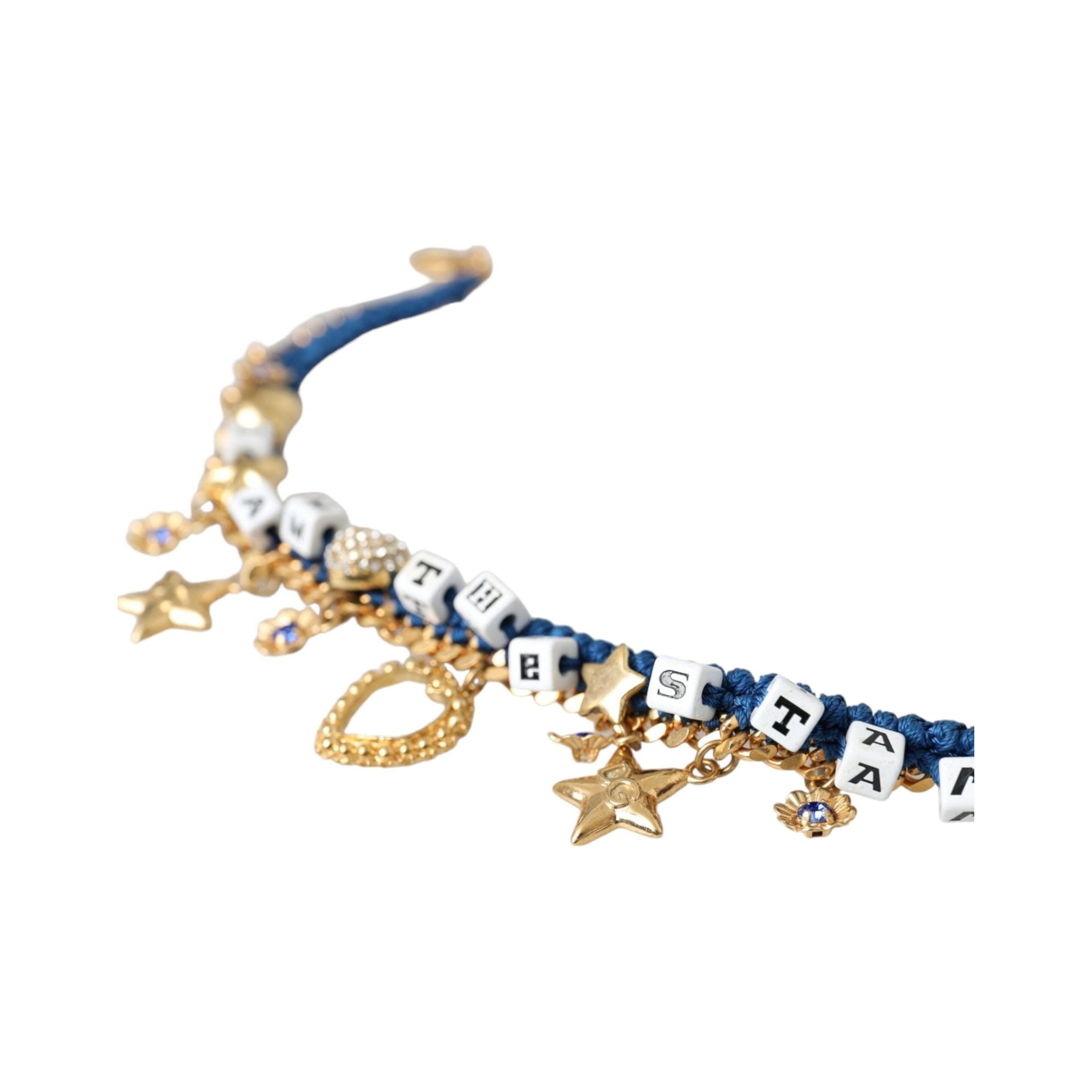 Gold Tone Brass Chain Iam The Star Bracelet