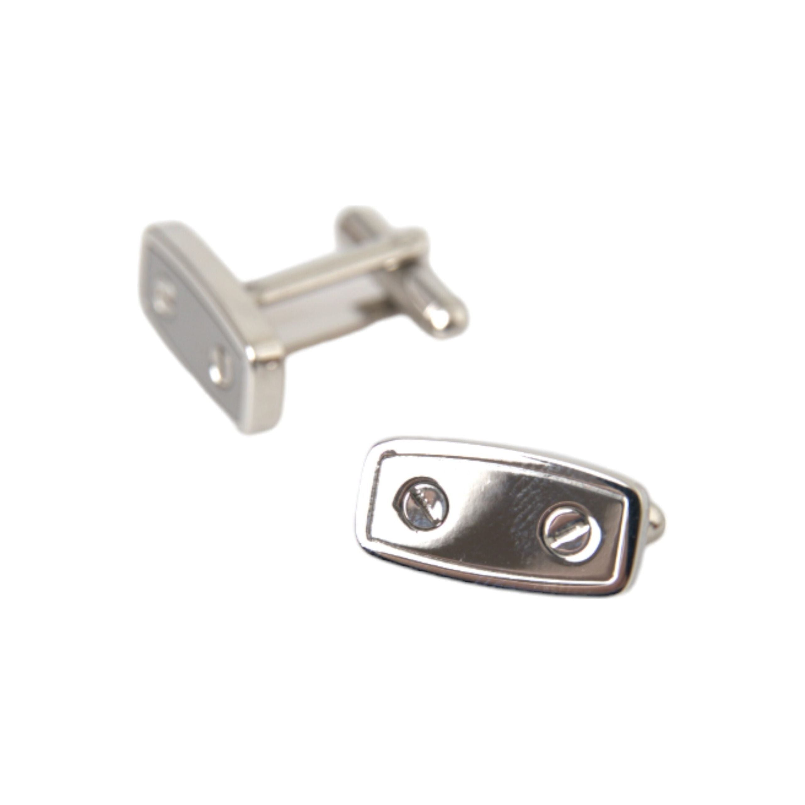 Silver Plated Metal Brass Pin Men Cufflinks