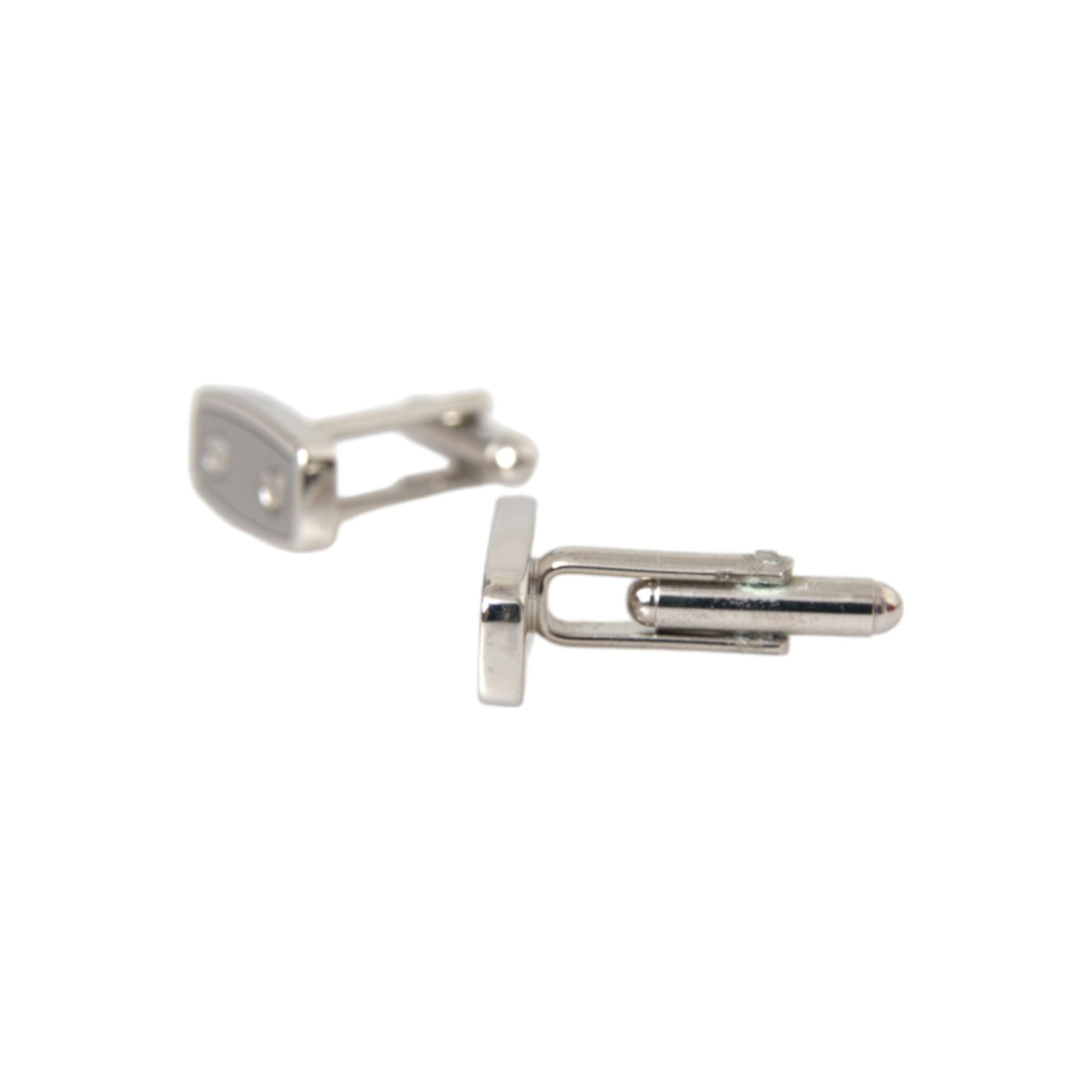 Silver Plated Metal Brass Pin Men Cufflinks