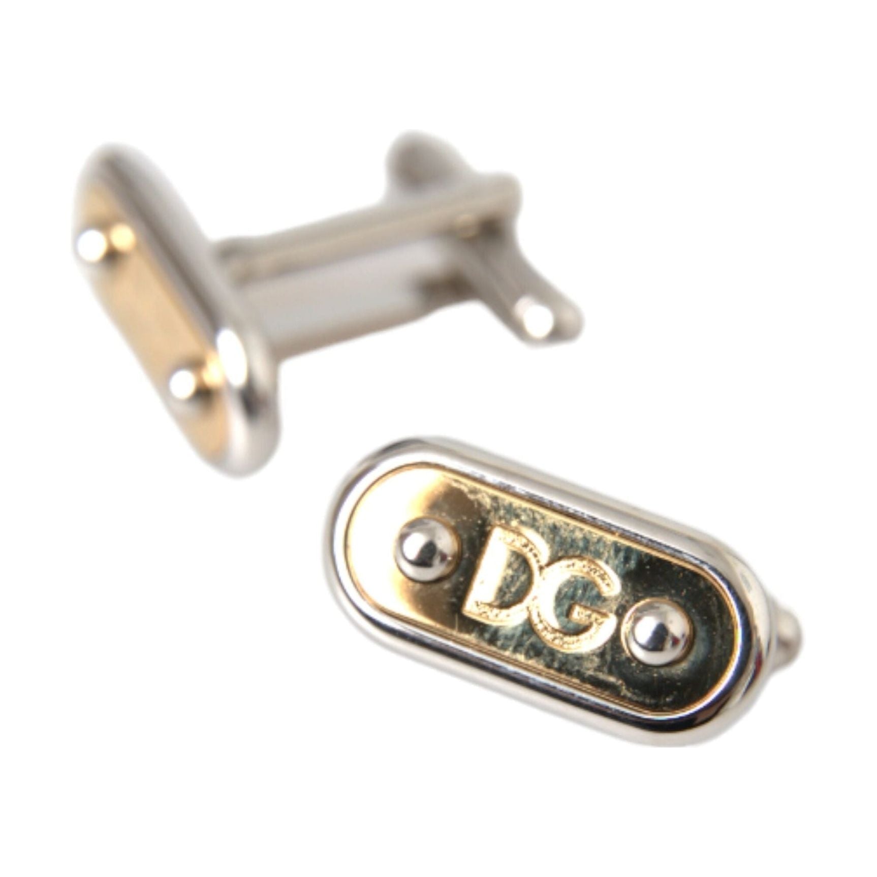 Silver Gold Plated Metal Brass Pin Cufflinks