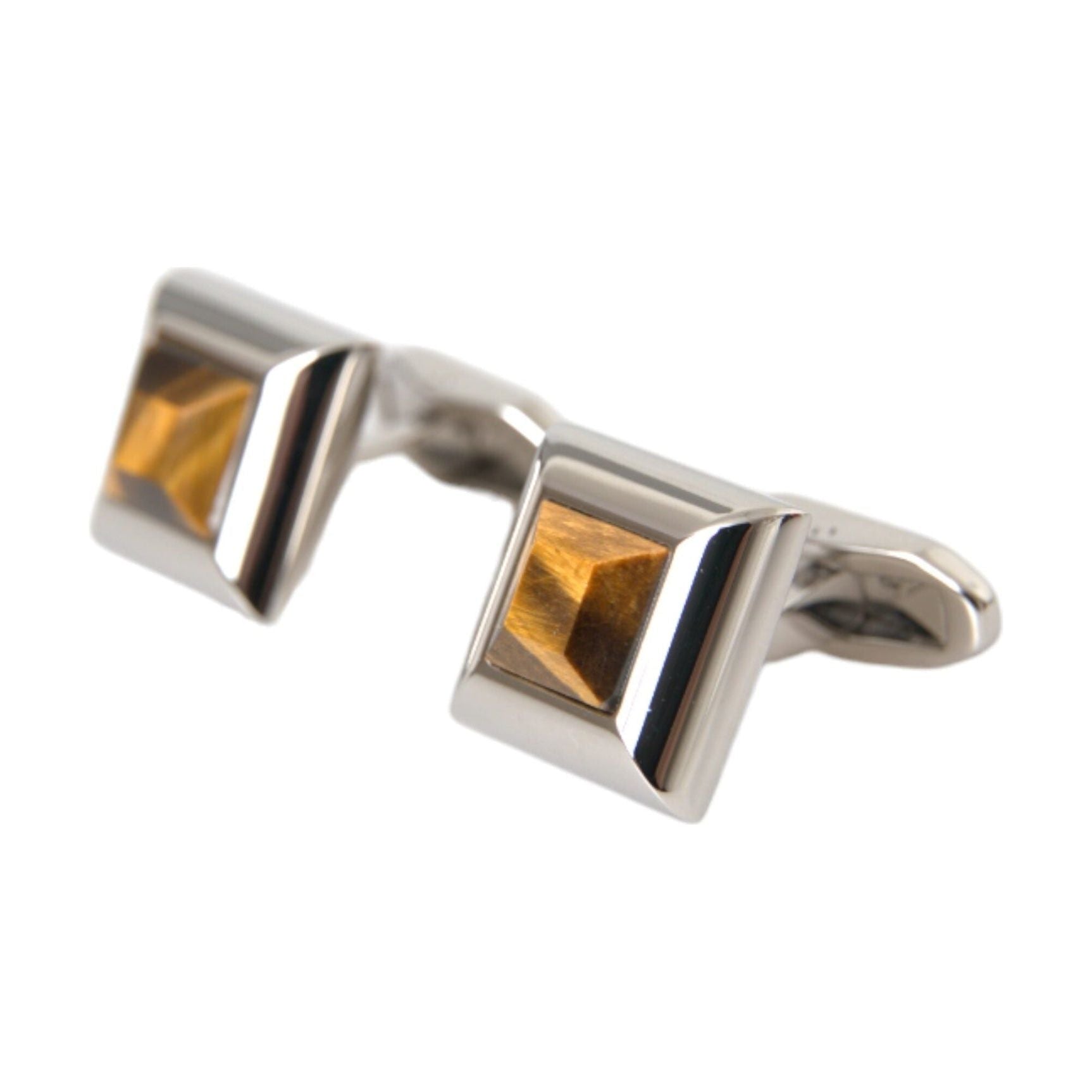 Silver Plated Brass Pin Crystal Cufflinks