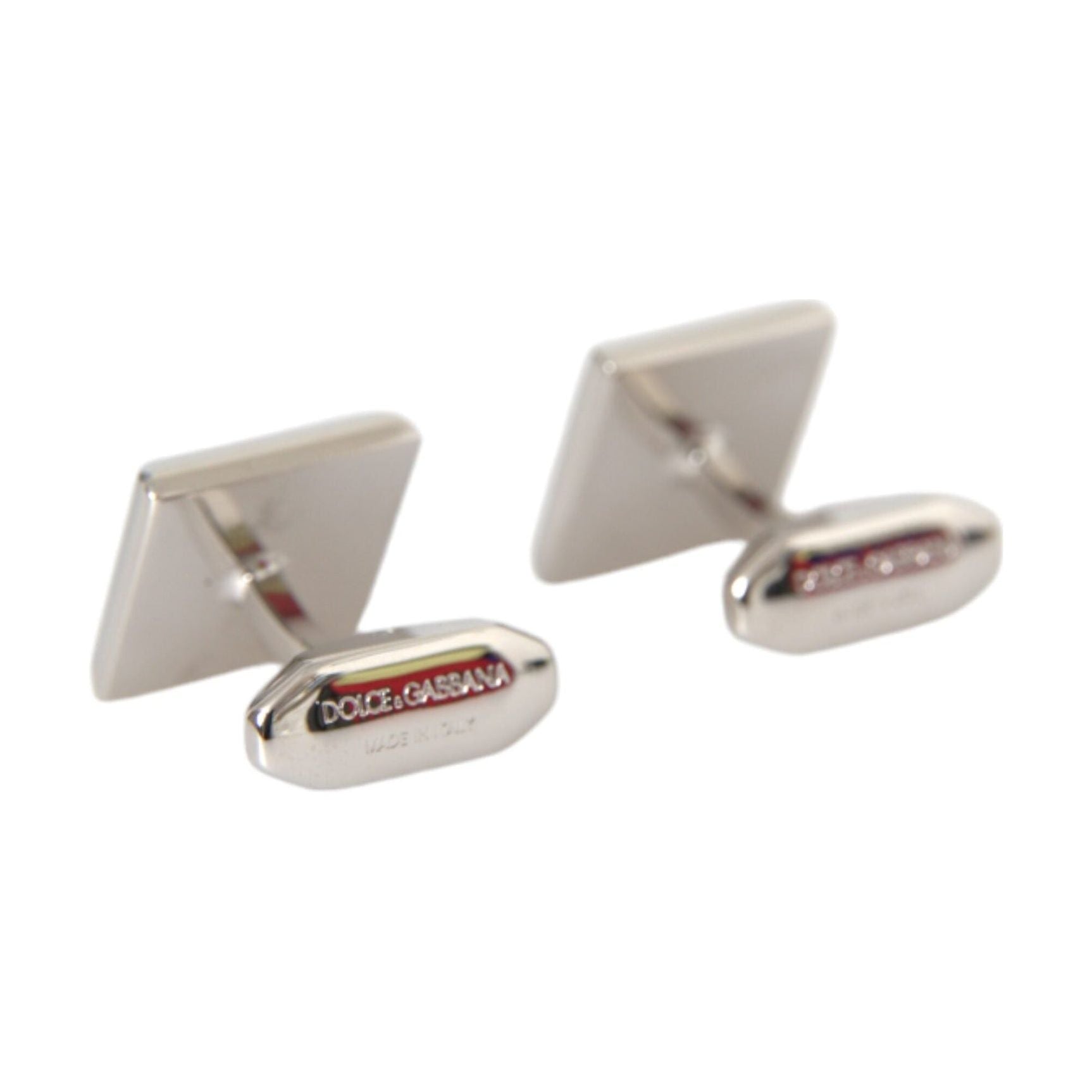 Silver Plated Brass Pin Crystal Cufflinks