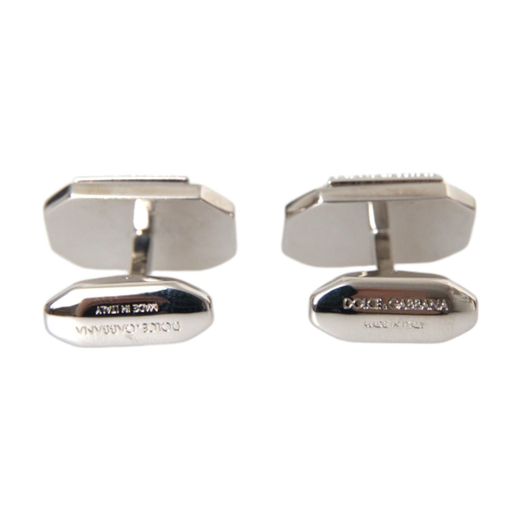 Silver Plated Brass Pin Crystal Cufflinks