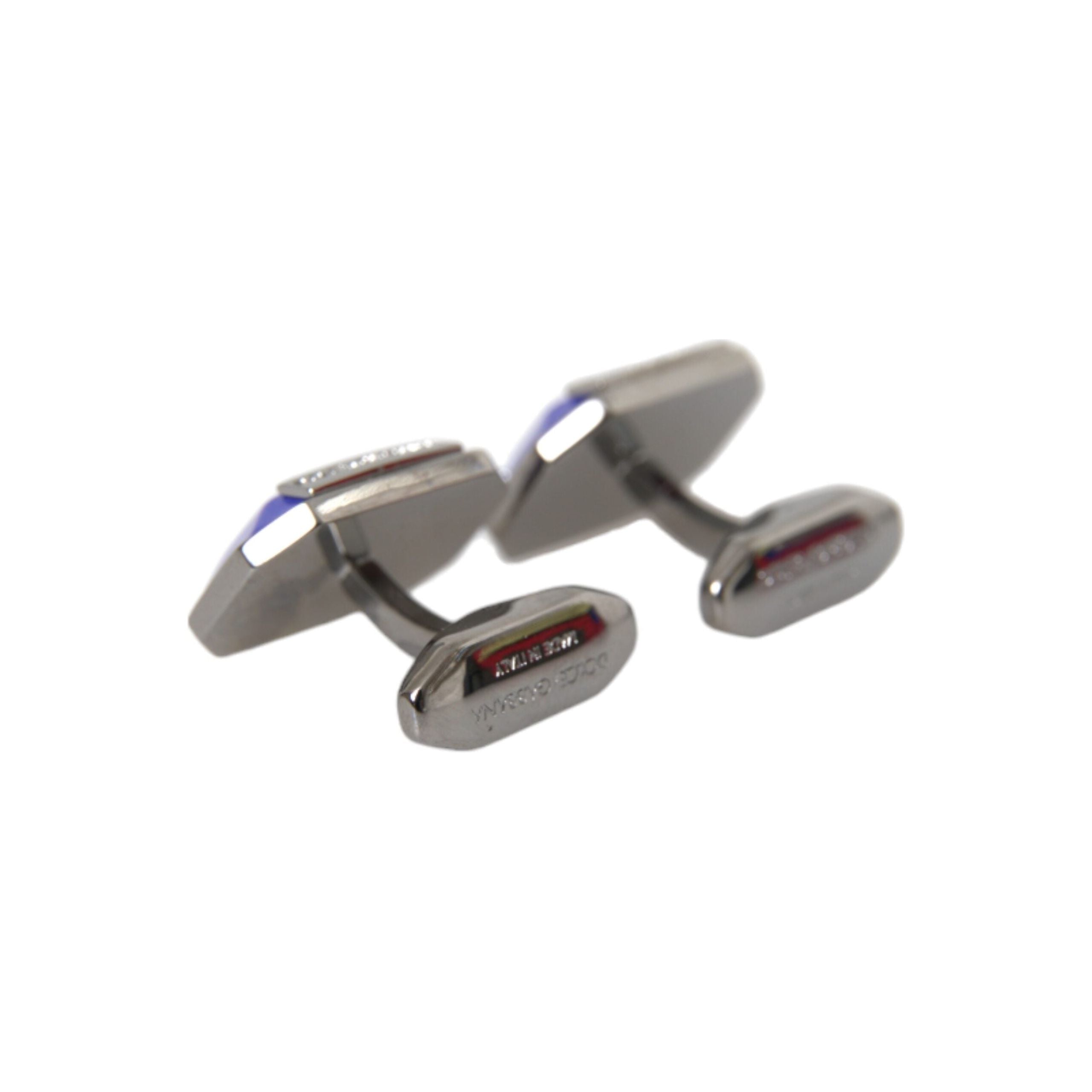 Silver Plated Brass Pin Crystal Cufflinks