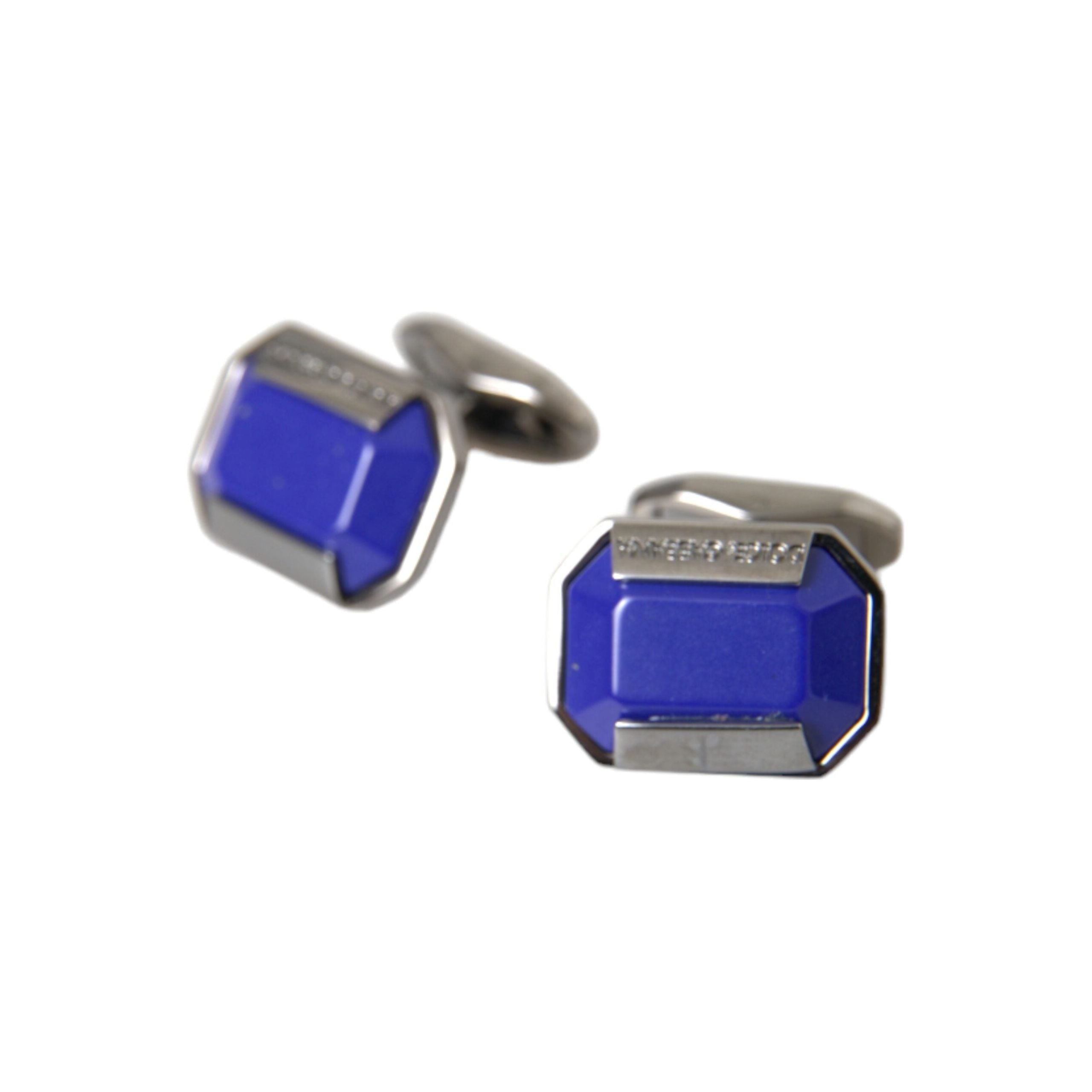 Silver Plated Brass Pin Crystal Cufflinks