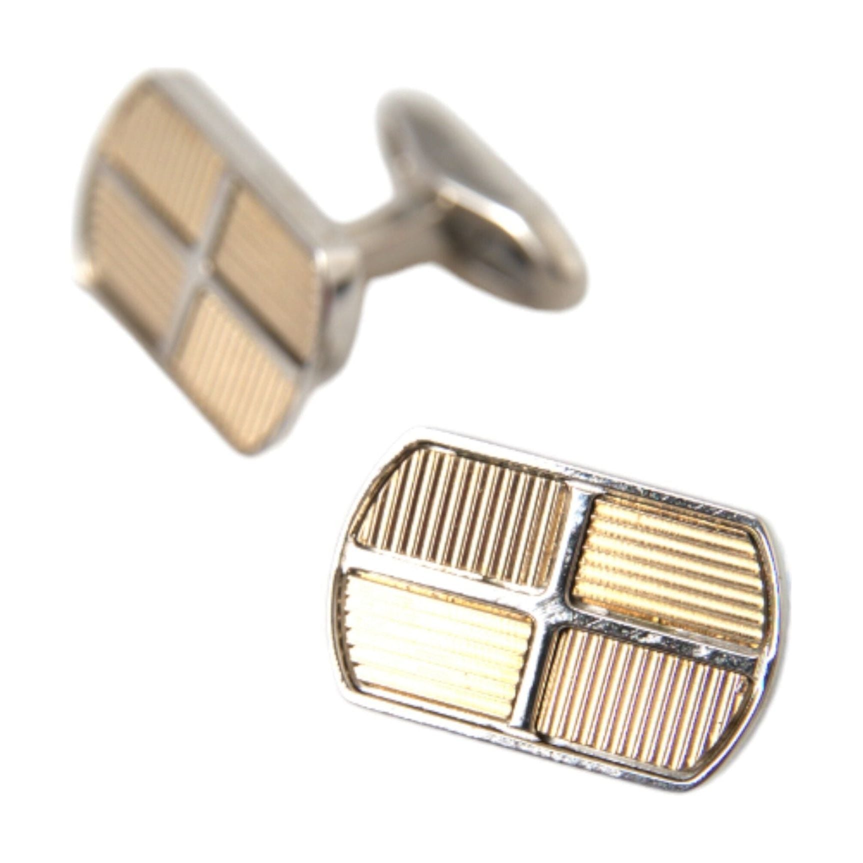 Silver Gold Plated Metal Brass Pin Cufflinks