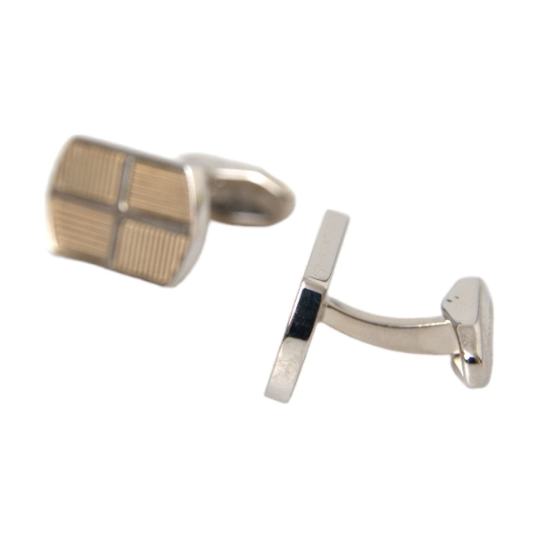 Silver Gold Plated Metal Brass Pin Cufflinks