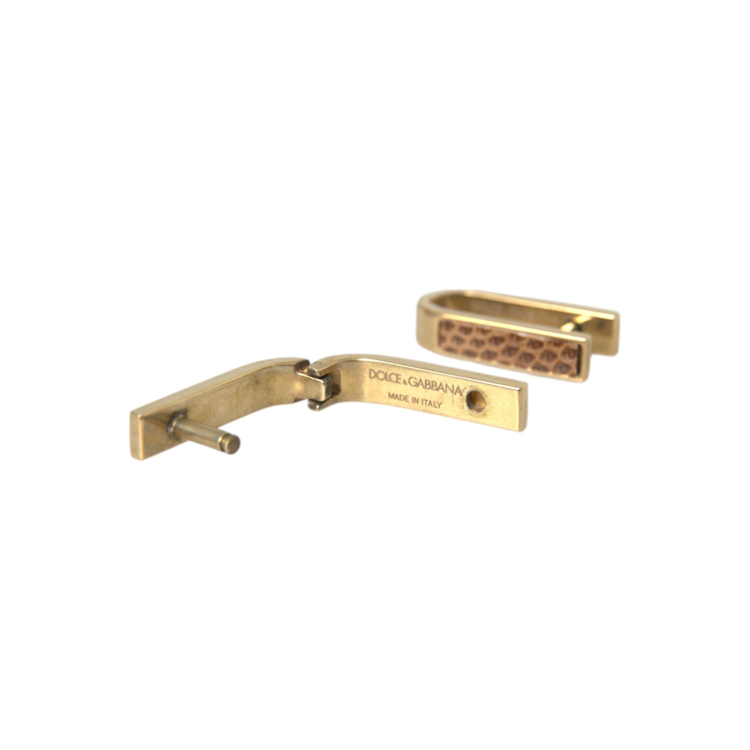 Gold Plated Metal Brass Pin Men Cufflinks