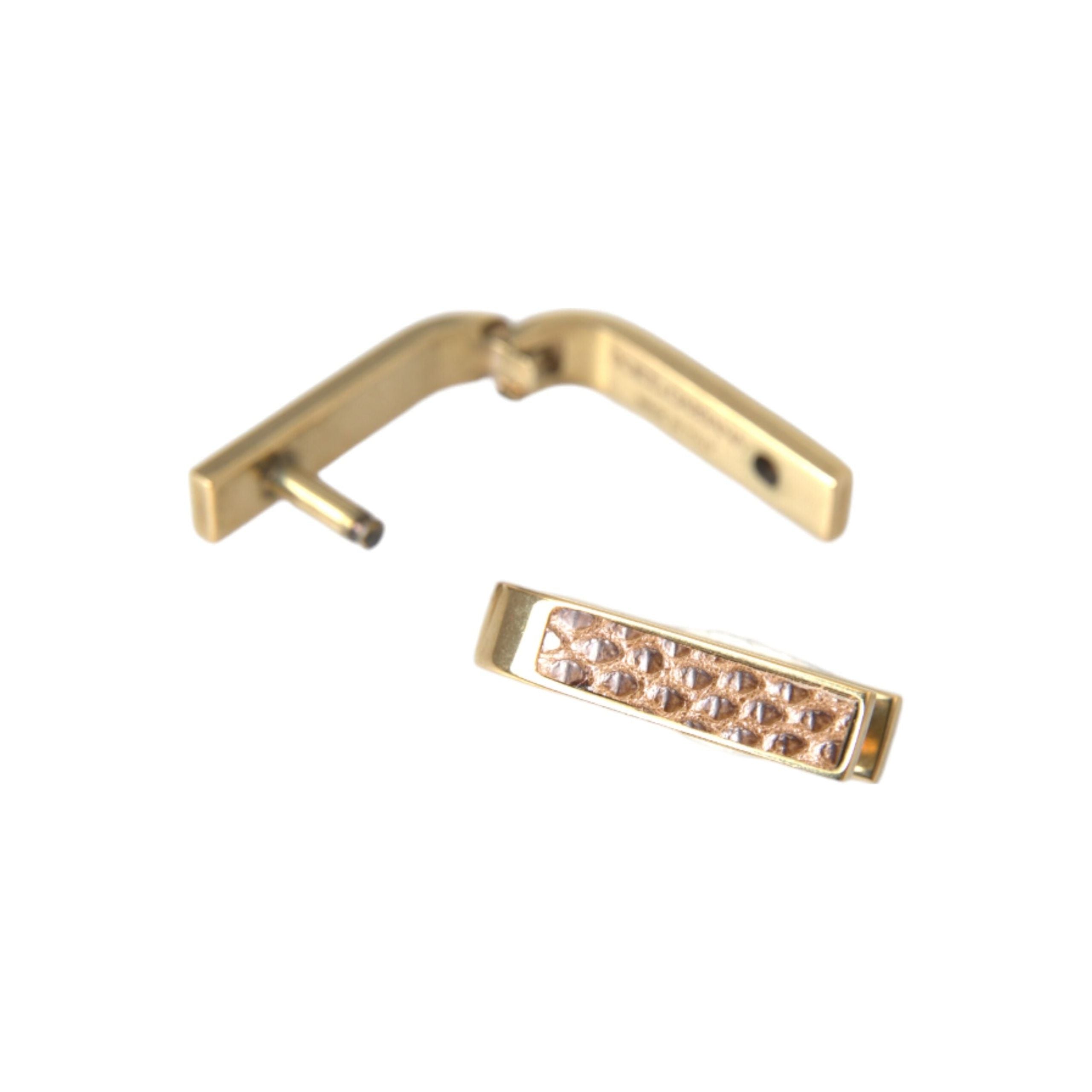 Gold Plated Metal Brass Pin Men Cufflinks