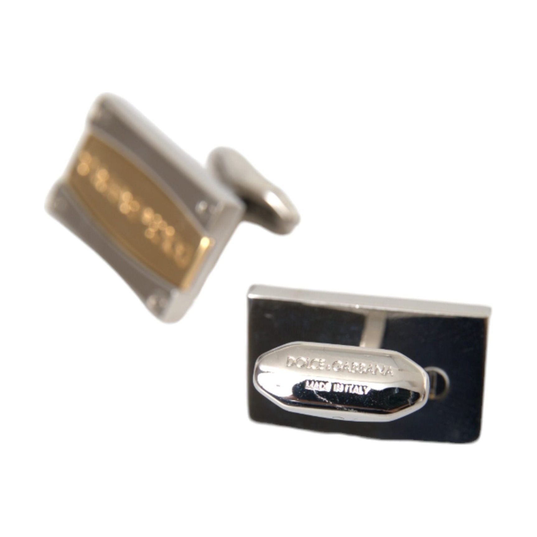 Silver Gold Plated Brass DG Logo Pin Cufflinks