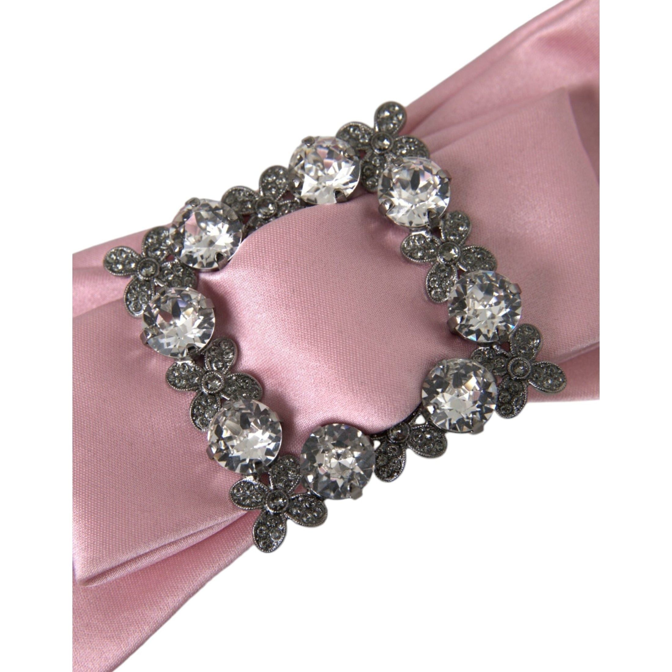 Pink Satin Crystal Jewelry Brooch Hair Pin