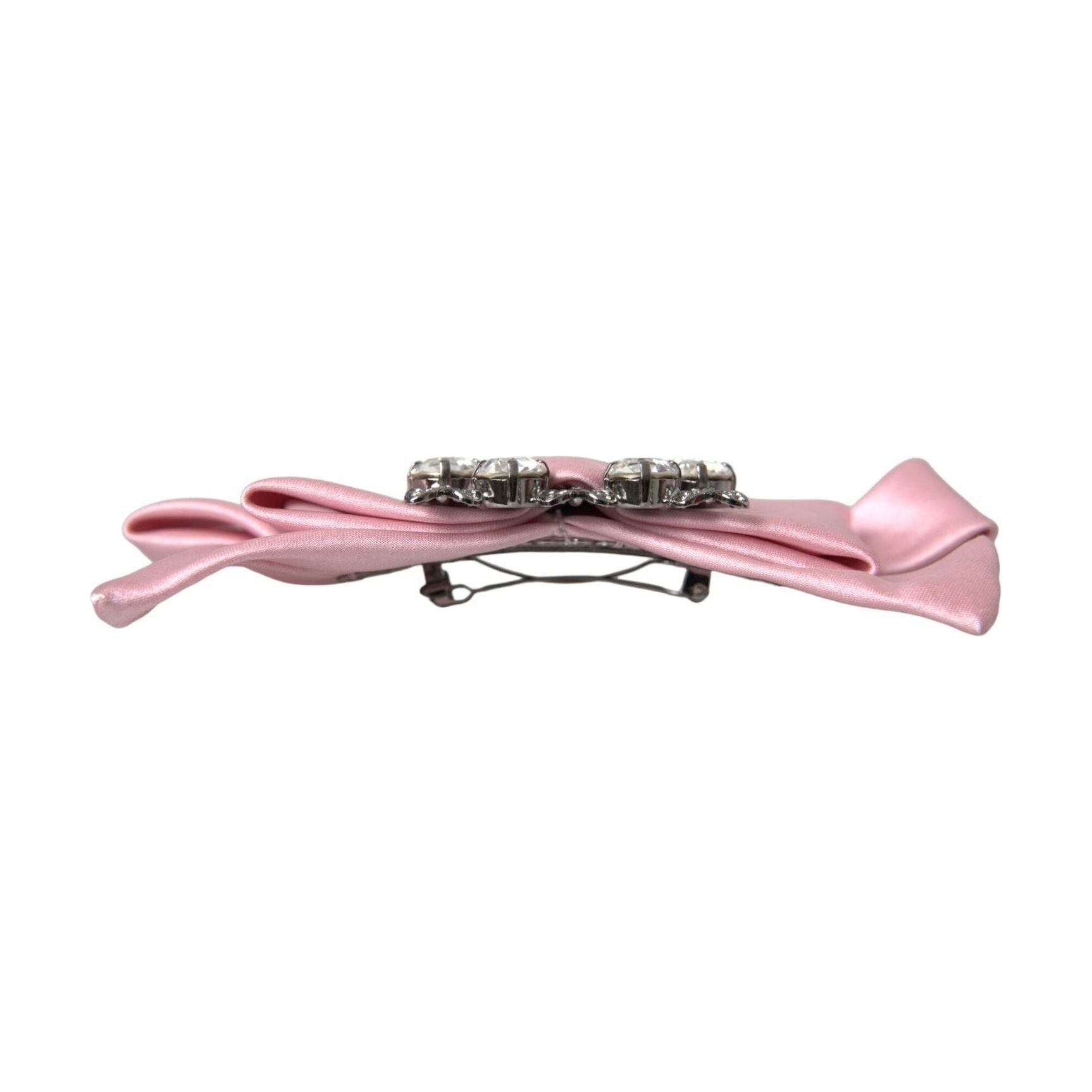 Pink Satin Crystal Jewelry Brooch Hair Pin