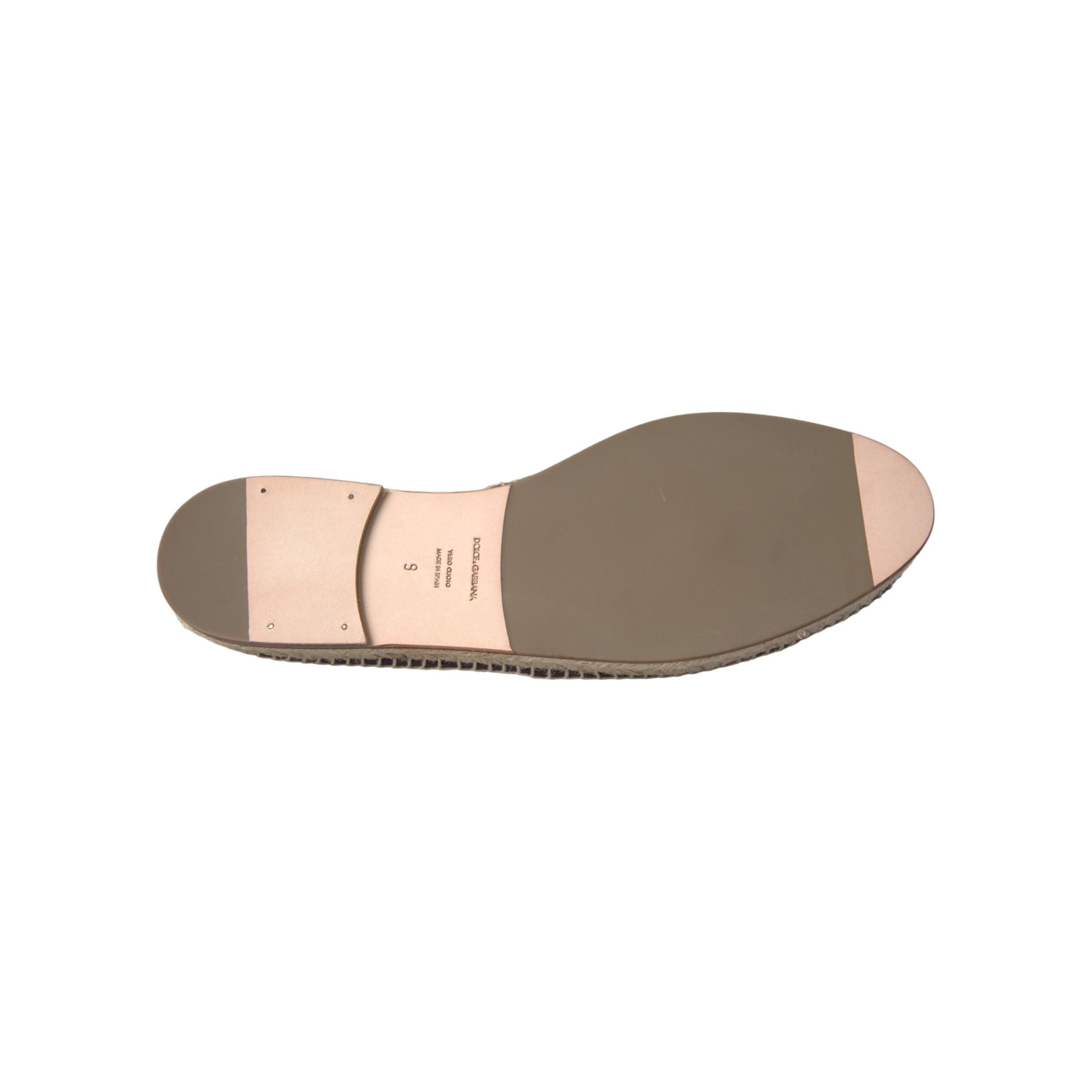 Brown Buffalo Leather Espadrille Flats Shoes