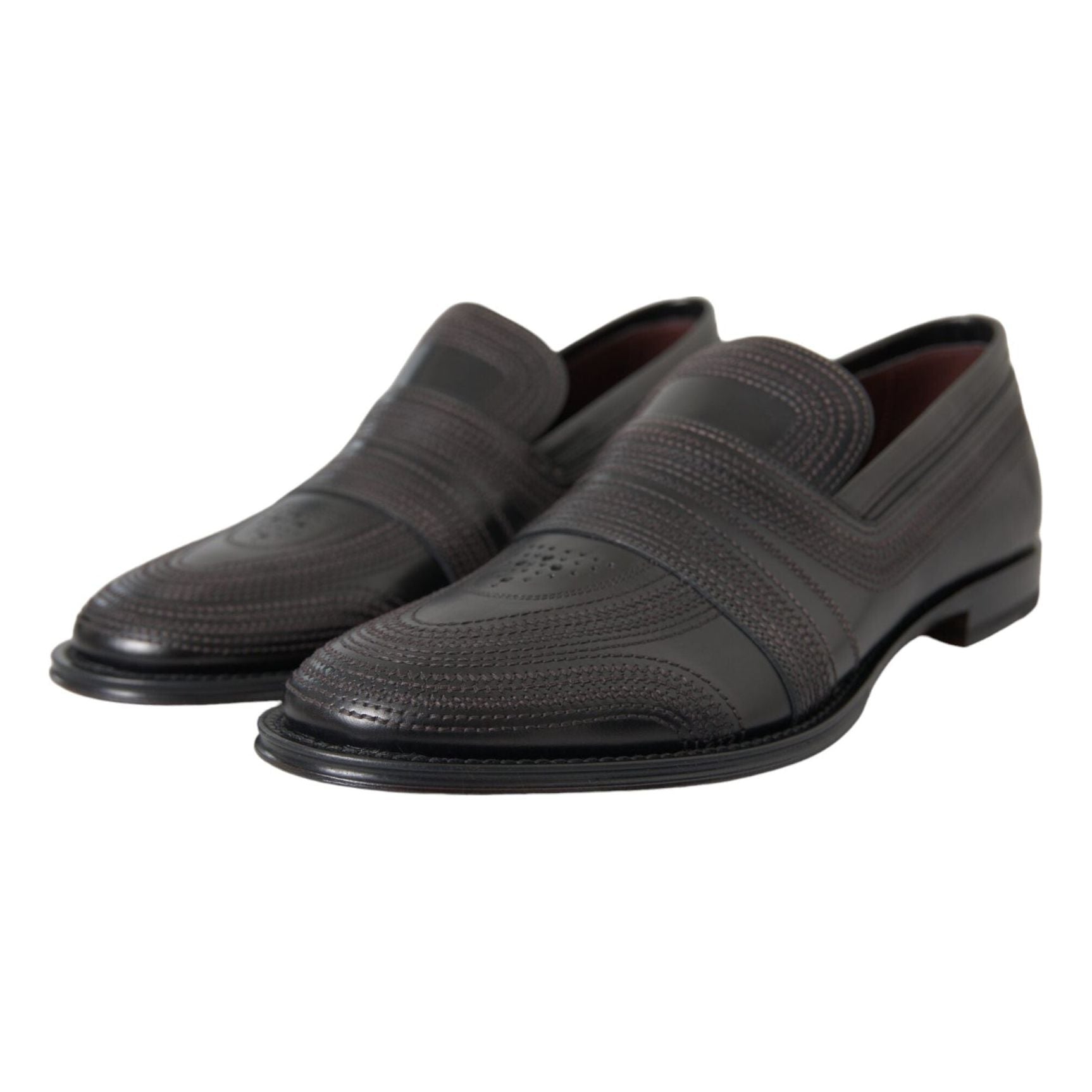 Black Brown Leather Loafer Men Dress Shoes