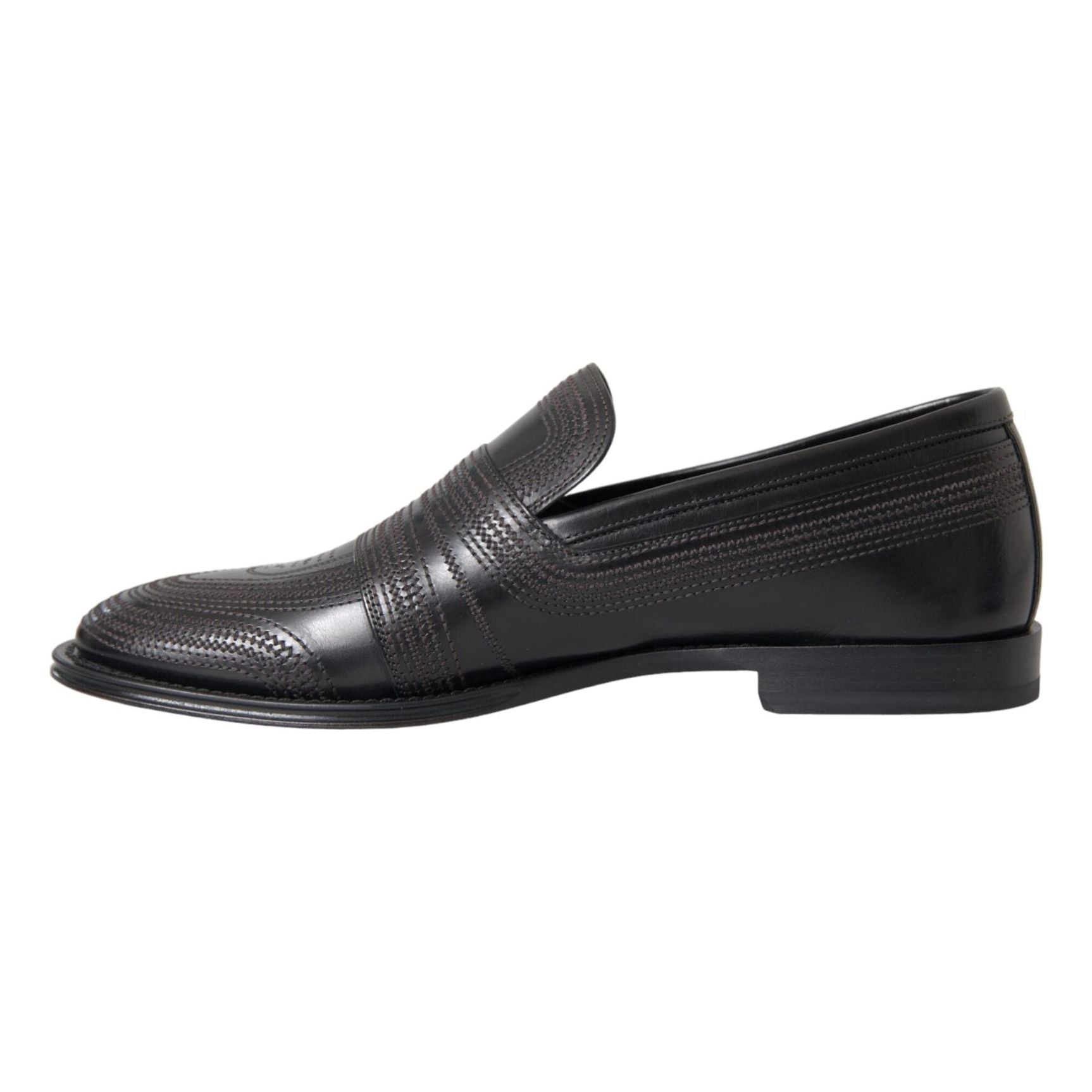 Black Brown Leather Loafer Men Dress Shoes