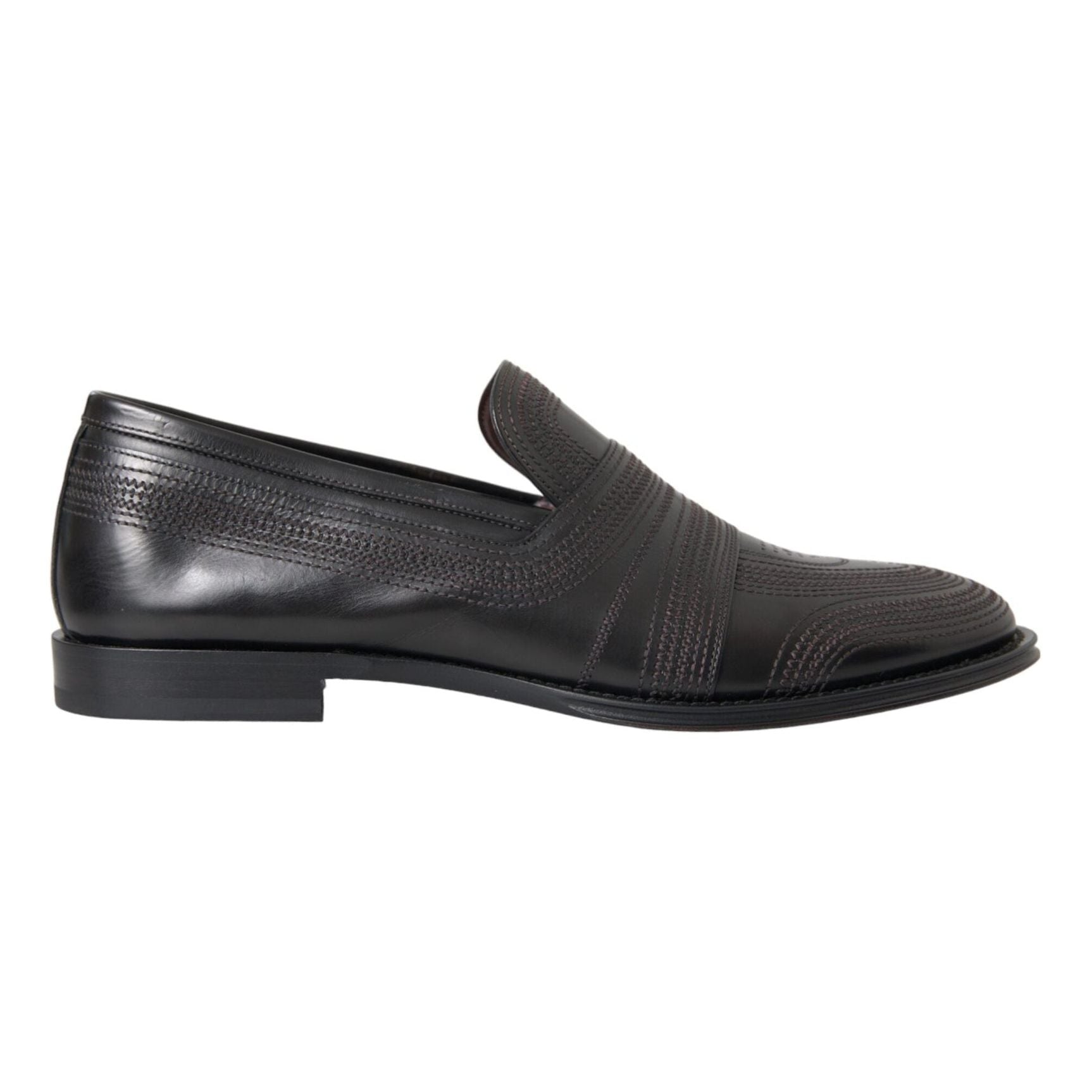 Black Brown Leather Loafer Men Dress Shoes