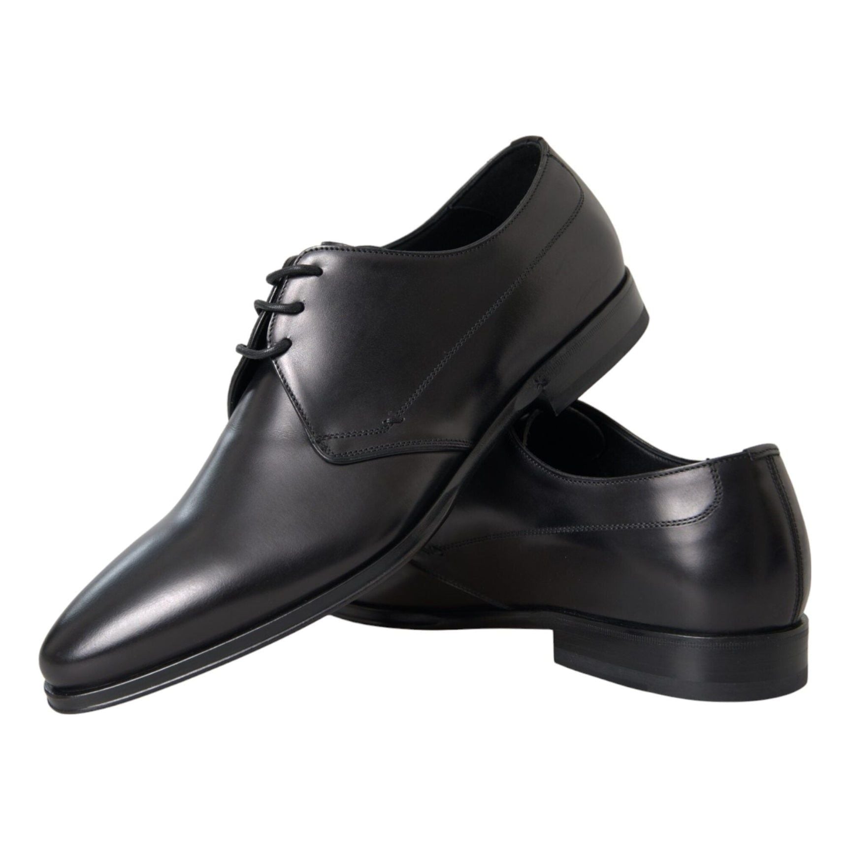 Black Leather Derby Formal Dress Men Shoes