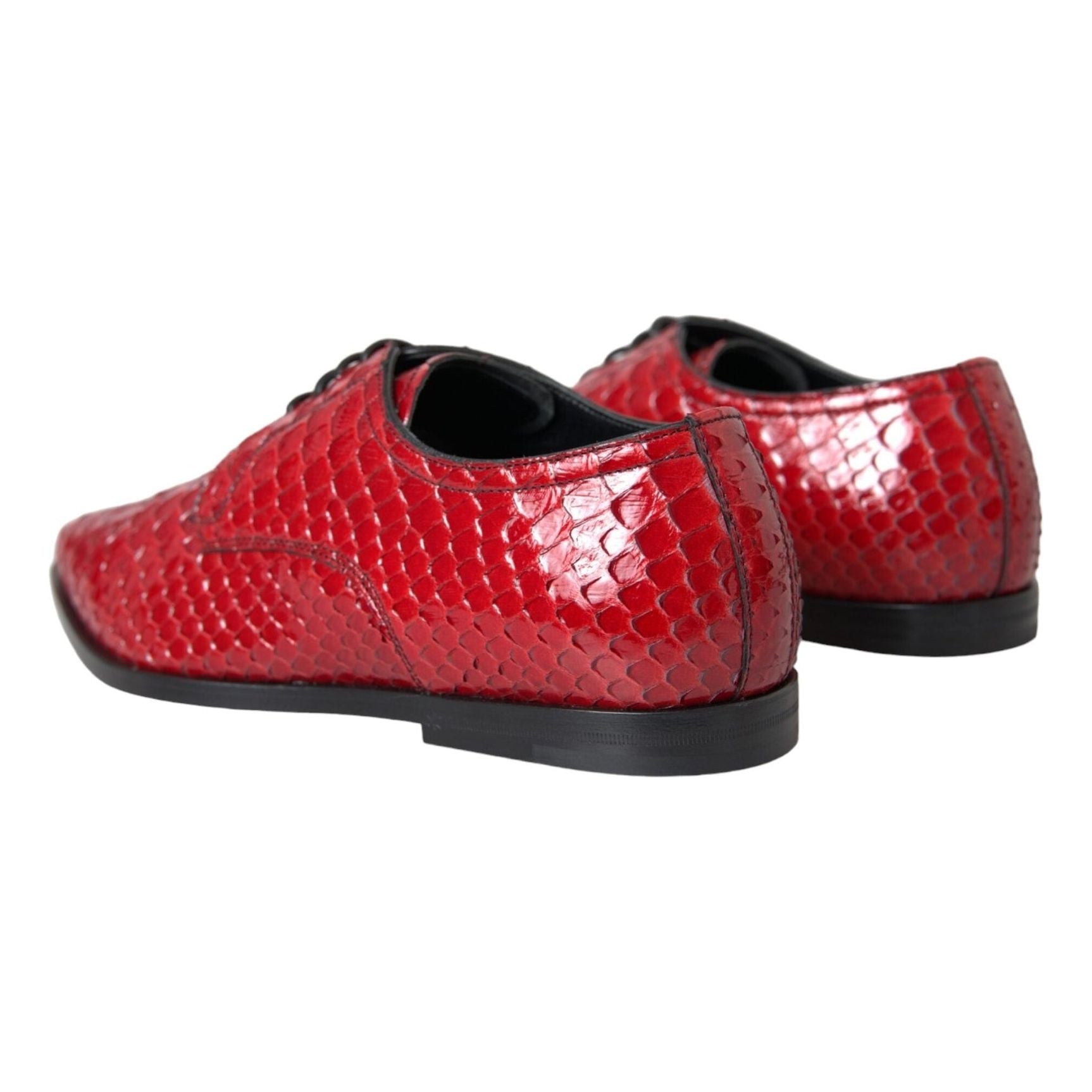 Red Textured Varnished Derby Men Formal Shoes