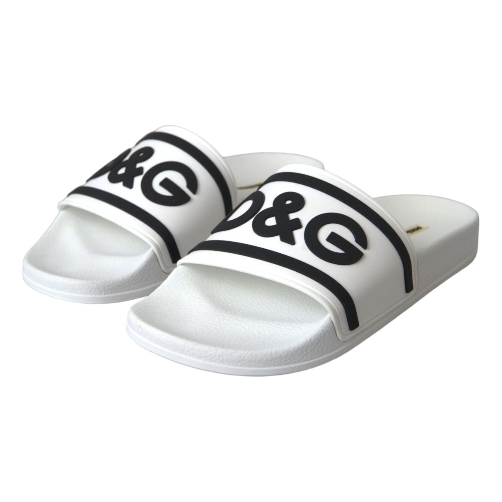 White Black Sandals Rubber Beachwear Shoes